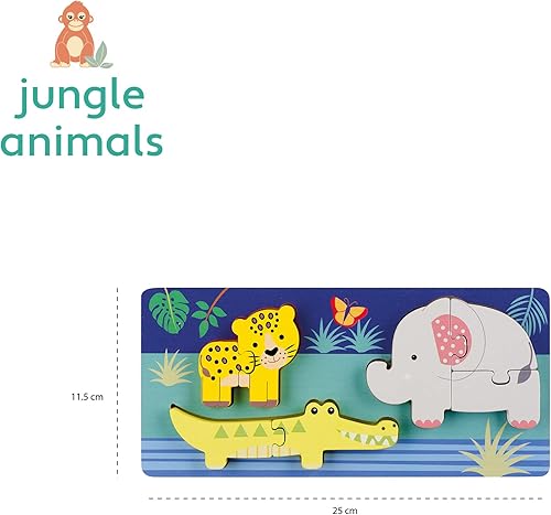Miniatura 6 de Orange Tree Toys Mini rompecabezas, animales de la selva