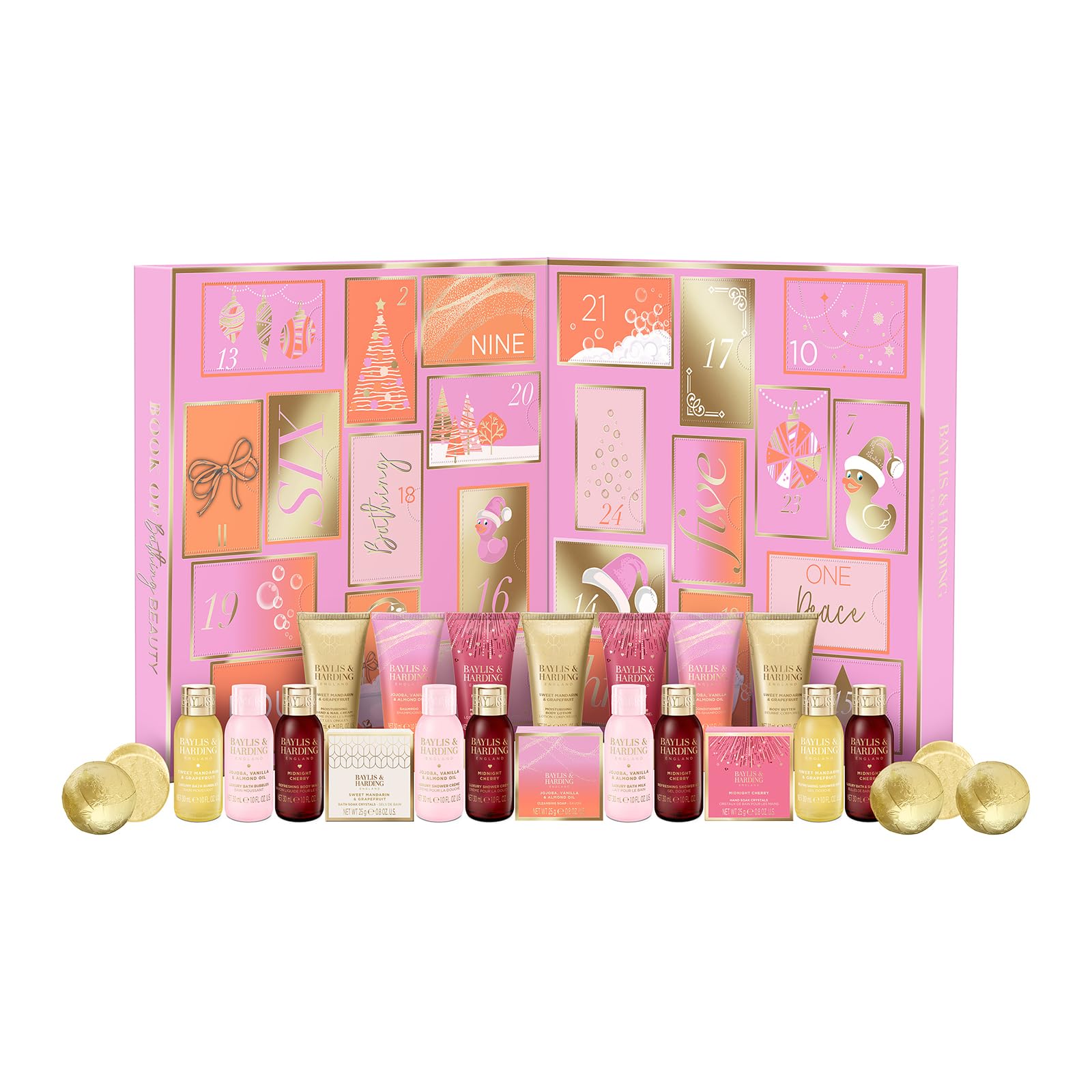 Baylis & Harding Jojoba, Vanilla & Almond Oil Luxury 24 Days of Beauty Advent Calendar Gift Set - Vegan Friendly