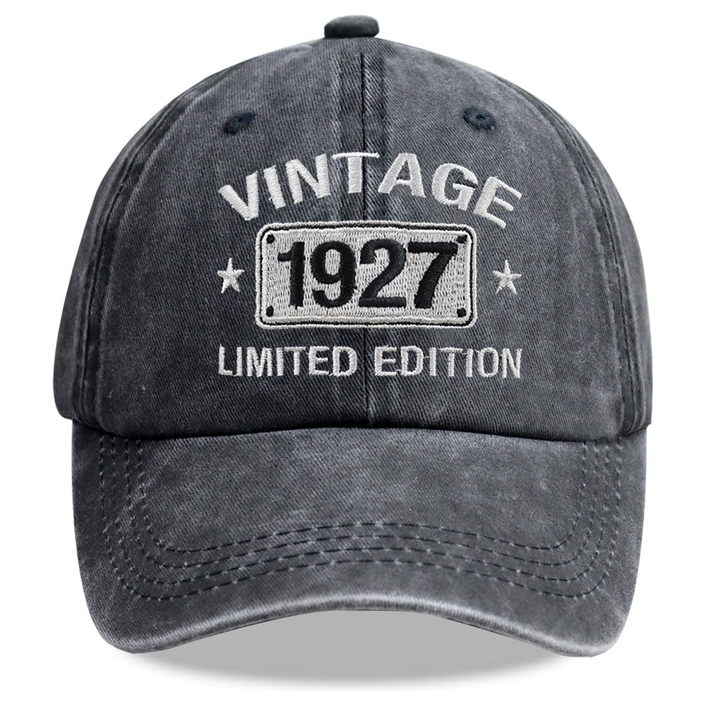 Vintage 1925-2005 Limited Edition Hats for Men Women, Personalized 21th-101th Birthday Gifts Retirement