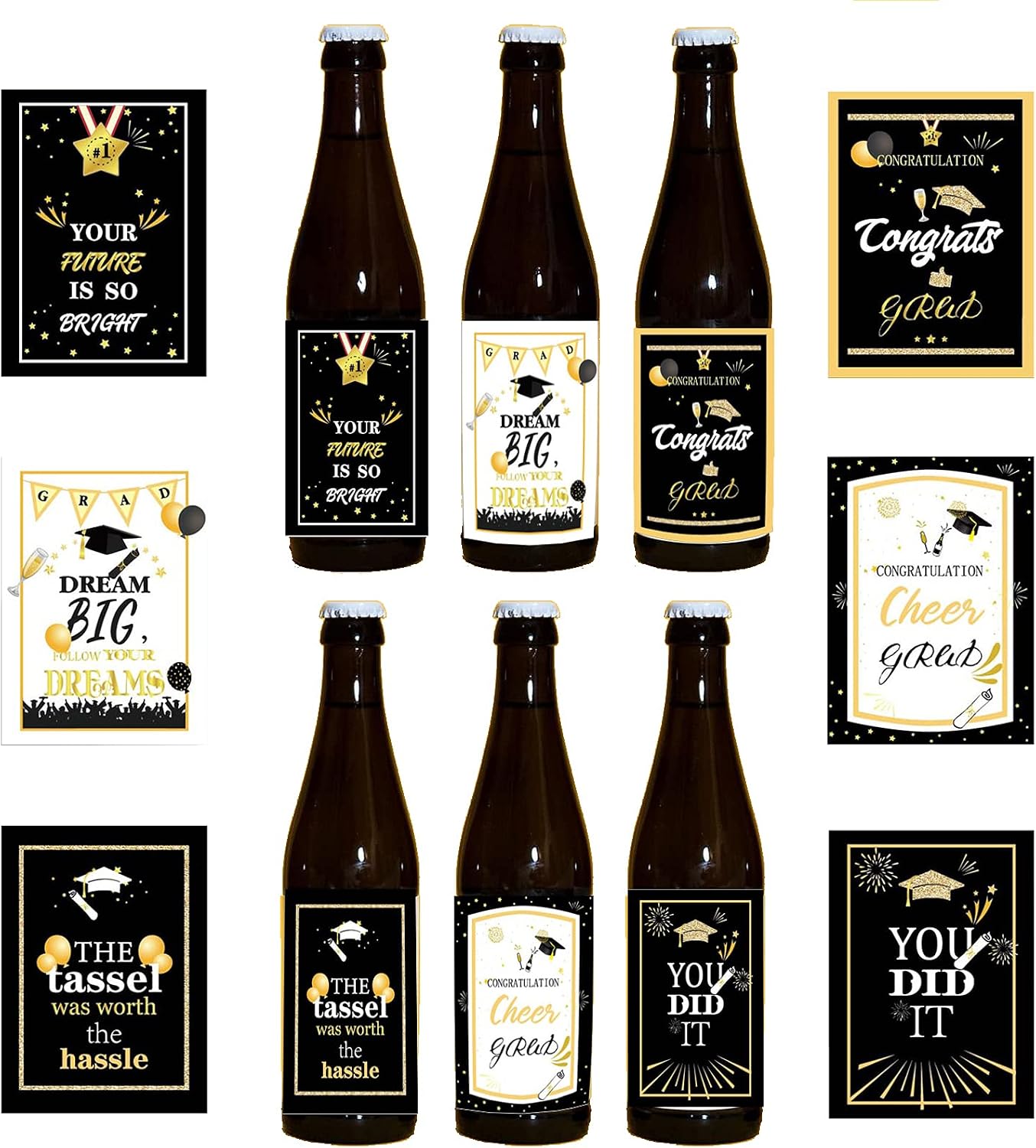 Amazon.com: YaHotly 24PCS Graduation Gift Wine Labels Stickers - Beer ...