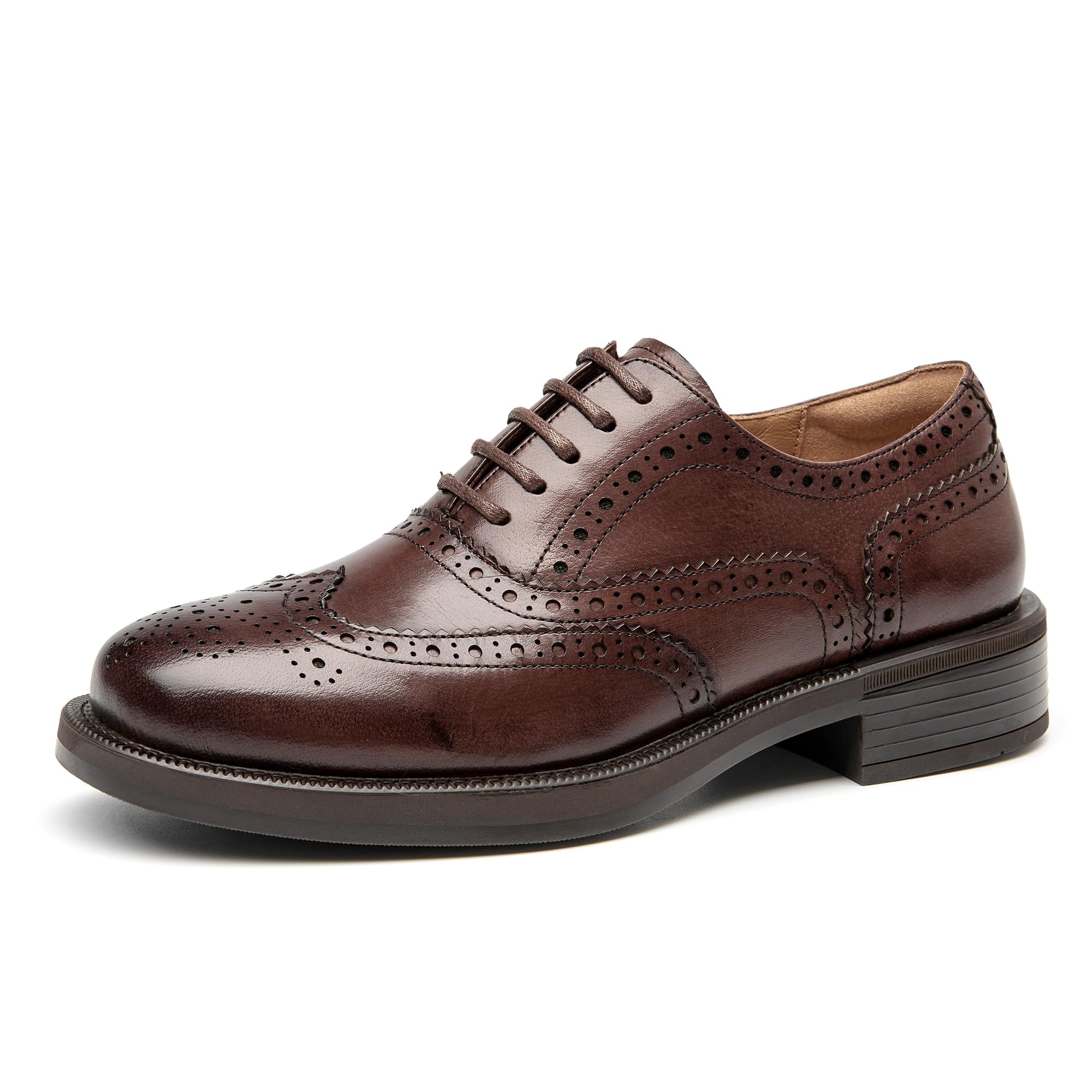 Beau Todaywomens Leather Oxfords Shoes Wingtip Brogue Oxfords For