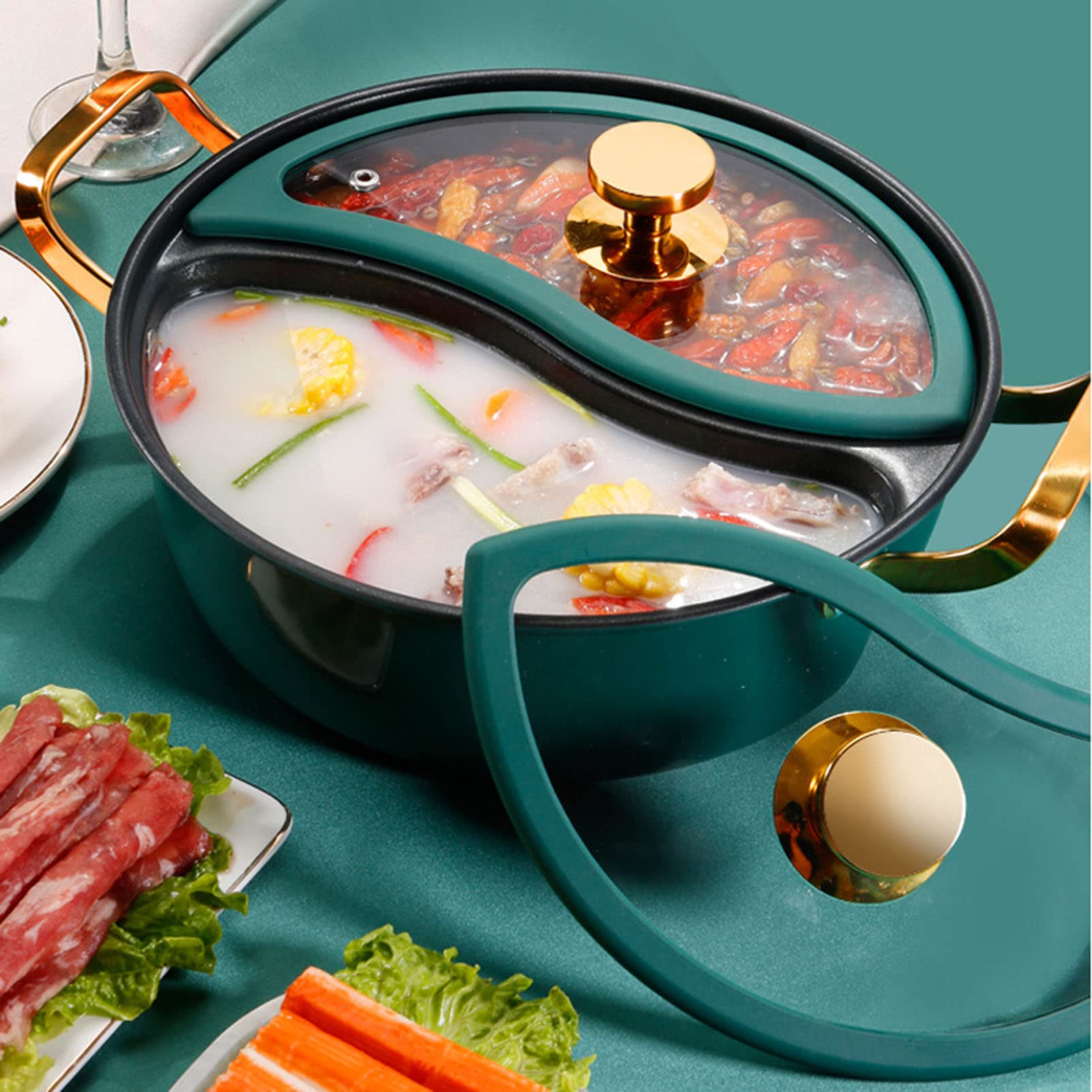 Yin Yang Elektrische Hot Pot, 6 liter, dubbele kamer, 1360 W Yin Yang Elektrische Hot Pot, 6 liter, dubbele kamer, 1360 W