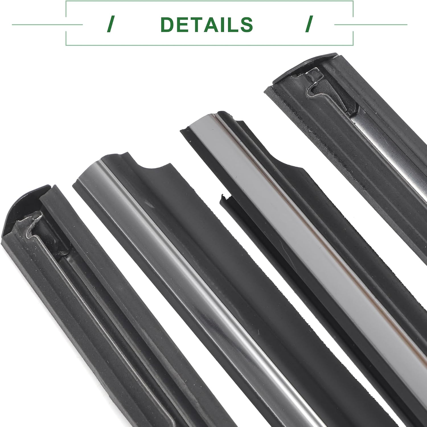 Motoforti Weatherstrip Window Seal, Window Trim Seal Belt, for Toyota Camry 1997-2001, PVC, No.7572033040/7571033040/7574033040/7573033040, Silver Tone, 4pcs