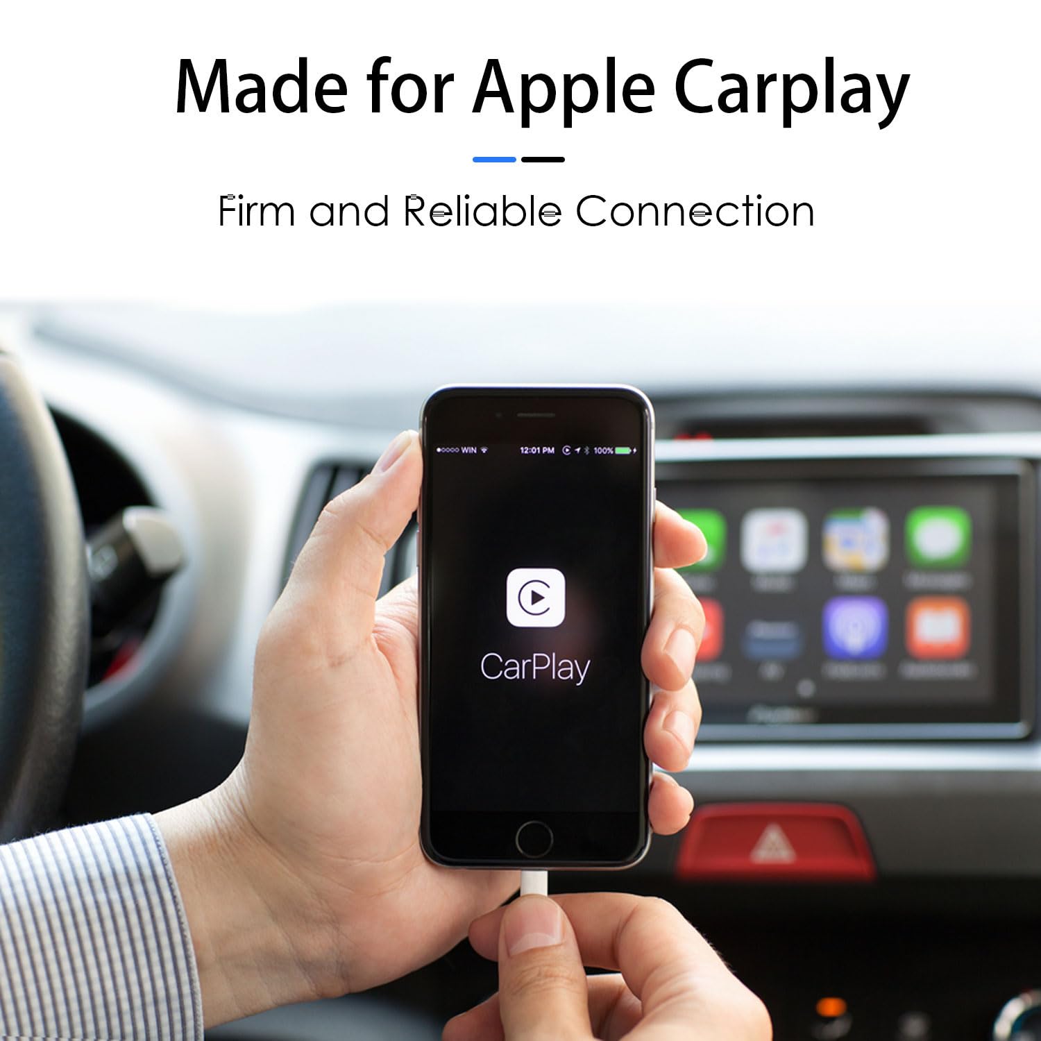Cable USB A a Lightning para iPhone 14, cable Carplay para iPhone 14, 14 Pro Max, 13, Plus, SE 2nd/12/11/Xs/XR, iPad 4/5/6/7/8, Mini 2/3/4/5, cable de carga Air 2/3, cable de carga para coche (10