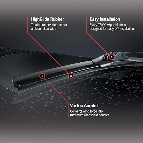 Miniatura 8 de TRICO Platinum Paquete de 2 limpiaparabrisas de repuesto de 28 y 21pulgadas para automóvil, de alto rendimiento (25-2821)