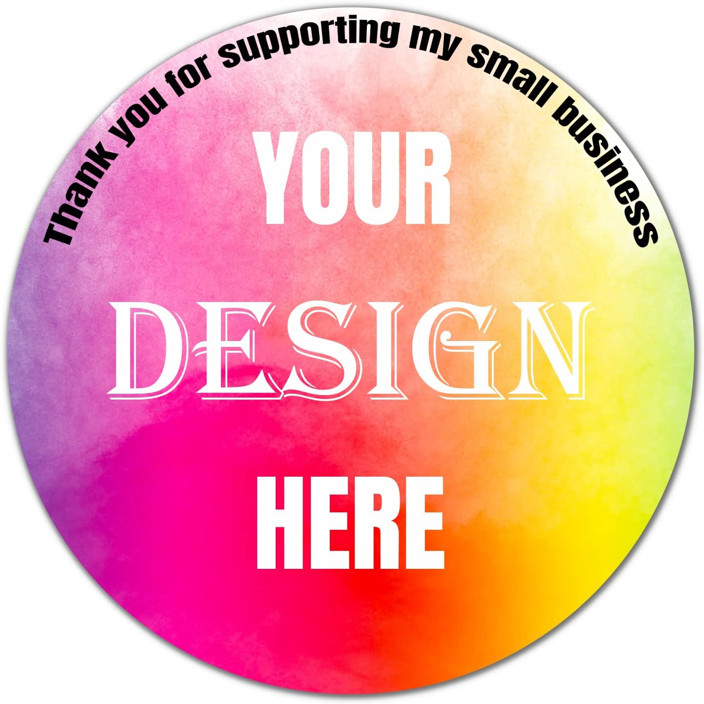 30-1000 Custom Stickers Personalized Labels, Customized Stickers with Any Image Logo and Text. Custom Stickers for Business Logo Thank You Labels, etc. (Circle,1.5 Inch)
