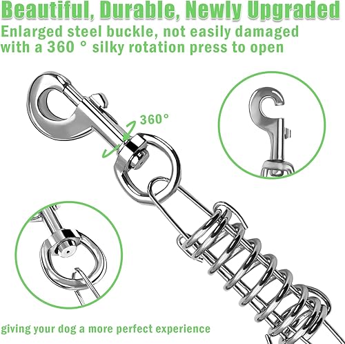 Miniatura 3 de NAZOU Correa de perro de 12 pulgada para perros medianos y grandes de 4 pies, 6 pies, 10 pies, 15 pies, correa resistente para perro, correa