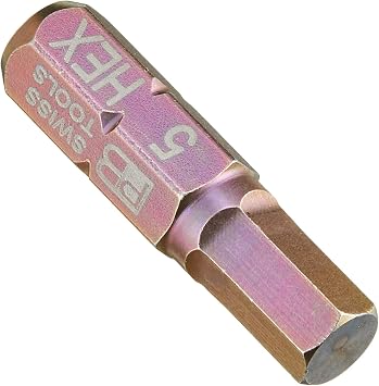 PB Swiss Tools 1/4" PrecisionBit with nanocoating for Hex Screws, Size 5mm