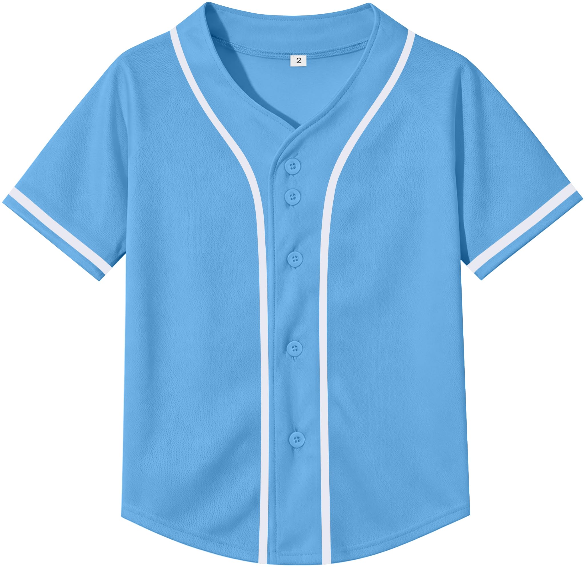 Yuji Itadori Kids Baseball Jersey Button Boys Short Sleeve T-Shirts Hip Hop Fashion Casual Sports Solid Color Shirt