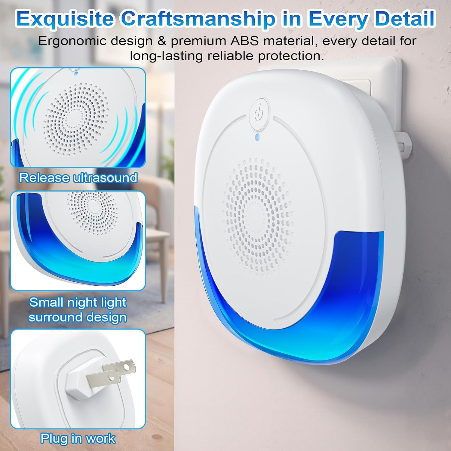 2026 Upgraded Ultrasonic Pest Control Repeller Plug in Indoor(6 Pack)