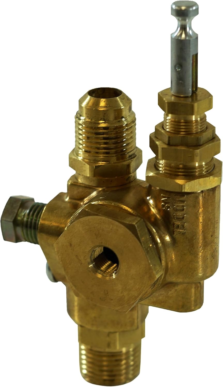 Replacement For Makita MK-LMV100F, 1/2" 45 Degree Flare Top Inlet X 1/2" MNPT Outlet, Combo Unloader Pilot Check Valve, 110-135 PSI