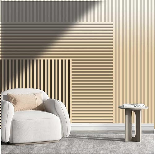 Papel Tapiz para Pared De Sala Elegante Cabecera De Color Crema Calcomanía Geométrica Cuadros Paneles Para Inquilinos (Ancho) 98.4 pulgadas X (H) 91