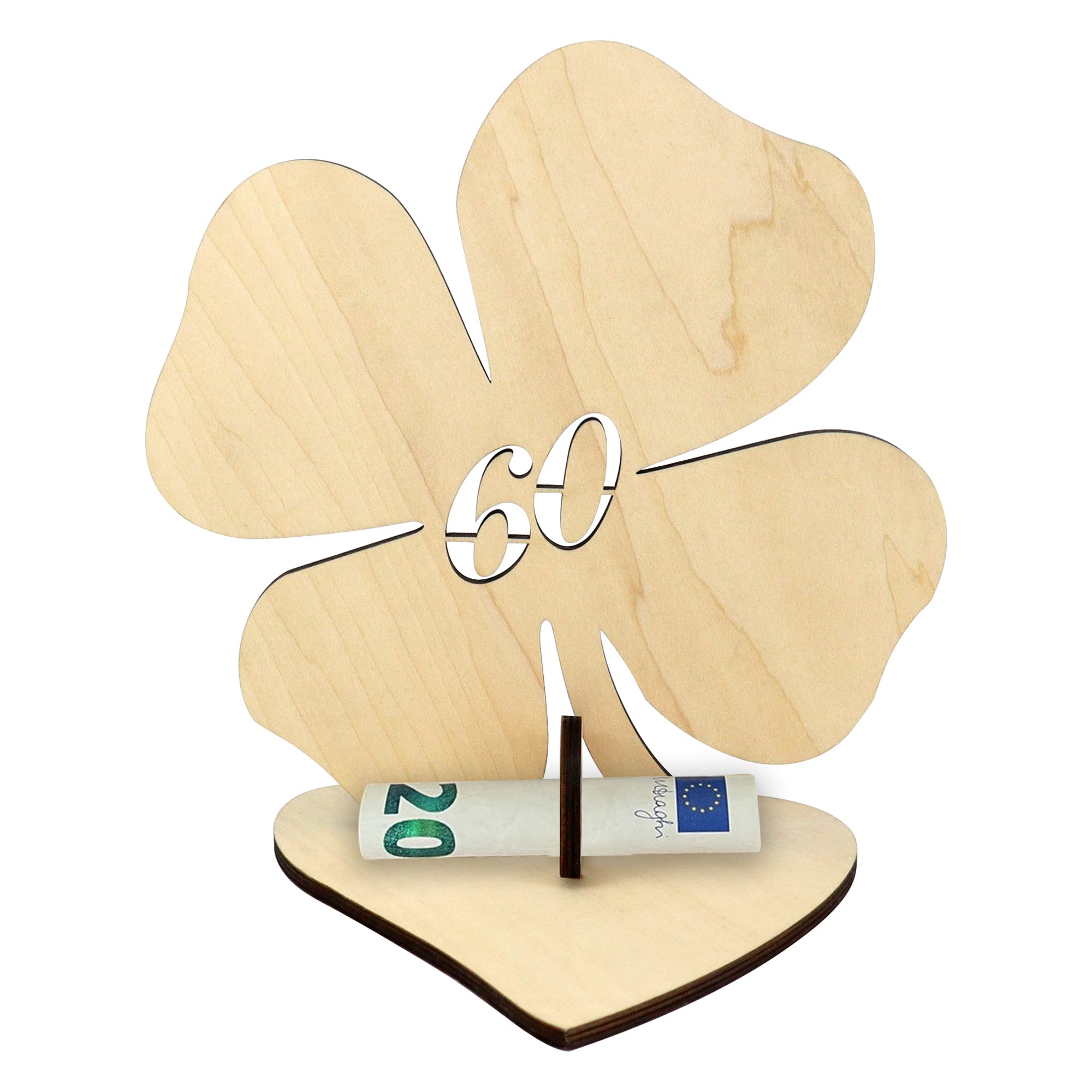 Regalo Di Denaro In Legno: Originale Idea Regalo Per Fare Gli Auguri Con Soldi, Modello Chiaro