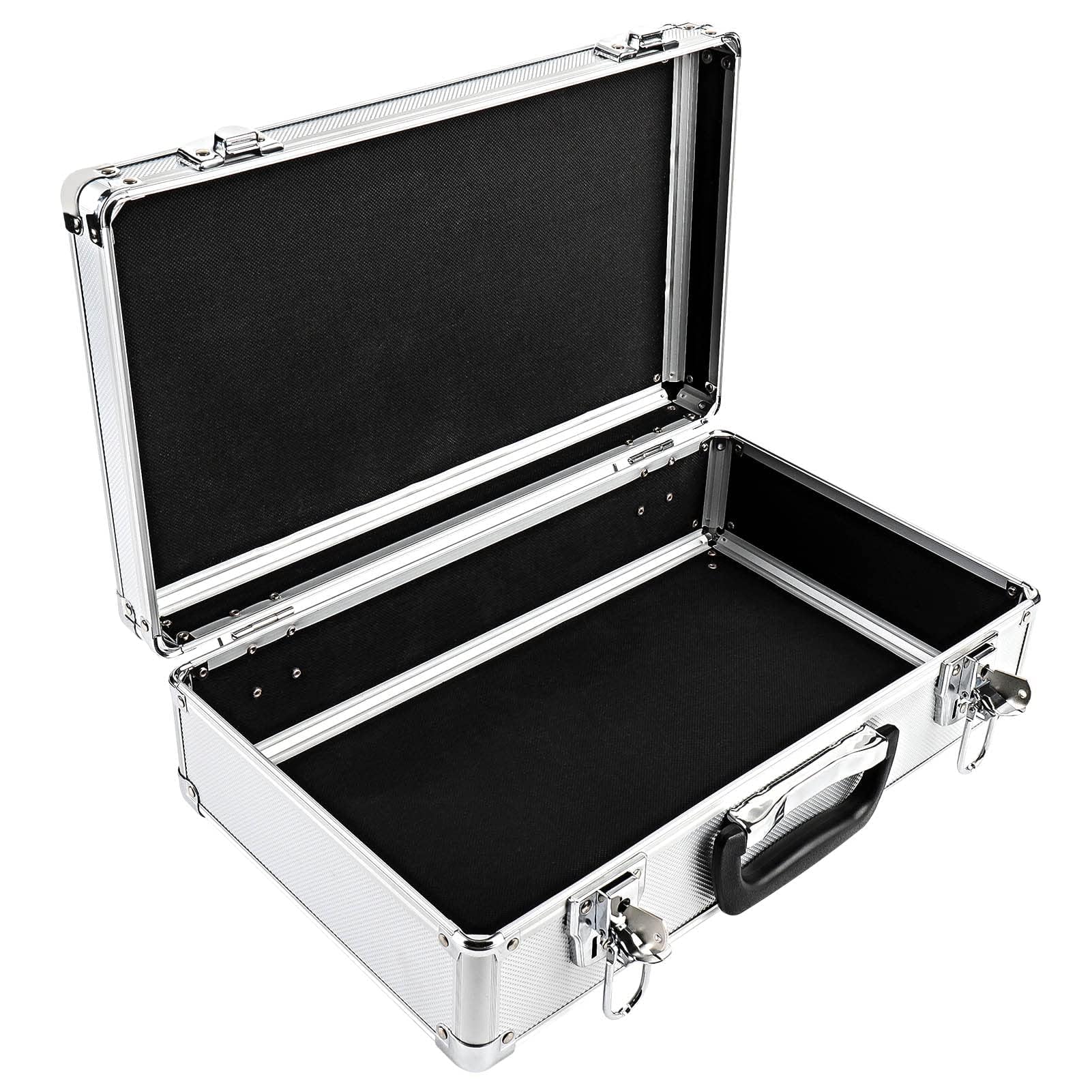 Sunnynest Silver 40X24x12.5cm Lockable Aluminum Tool Case – Hard Toolbox With Key Security, Ideal For Tool & Camera Storage And Transport