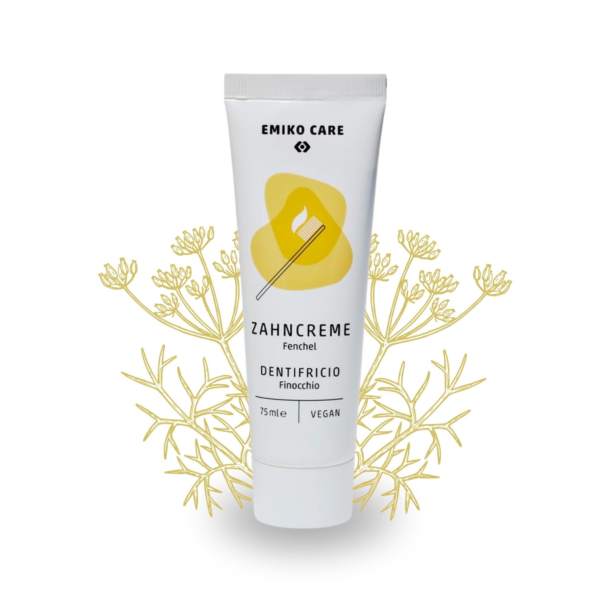 Emiko® Care - Pasta de dientes - Aceite de hinojo - 75 ml