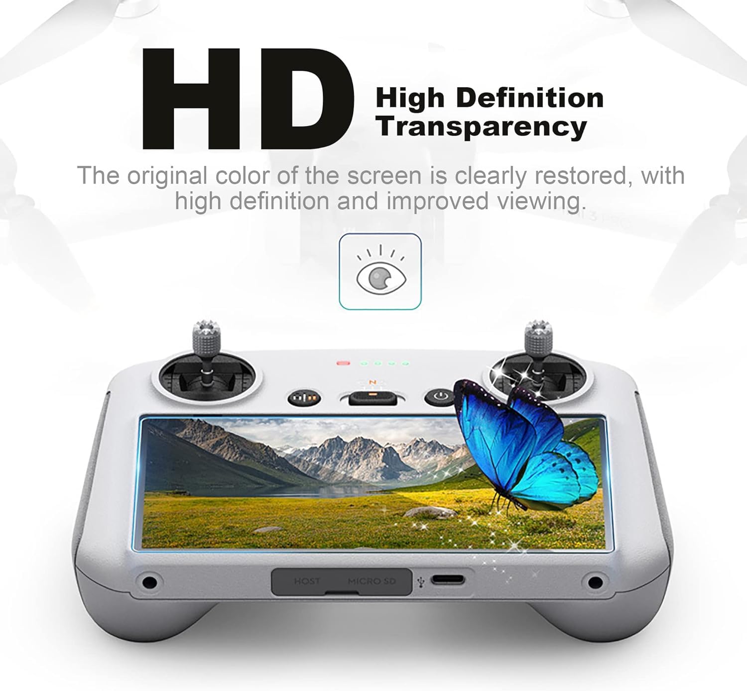 M.G.R.J® Tempered Glass Screen Protector for DJI Mini 5 Pro, 4 Pro/DJI MINI 3 Pro/Mini 3 / DJI Air 3,3s / Mavic 3 Pro, Classic/DJI Mavic Air 2S RC Touch Remote Controller