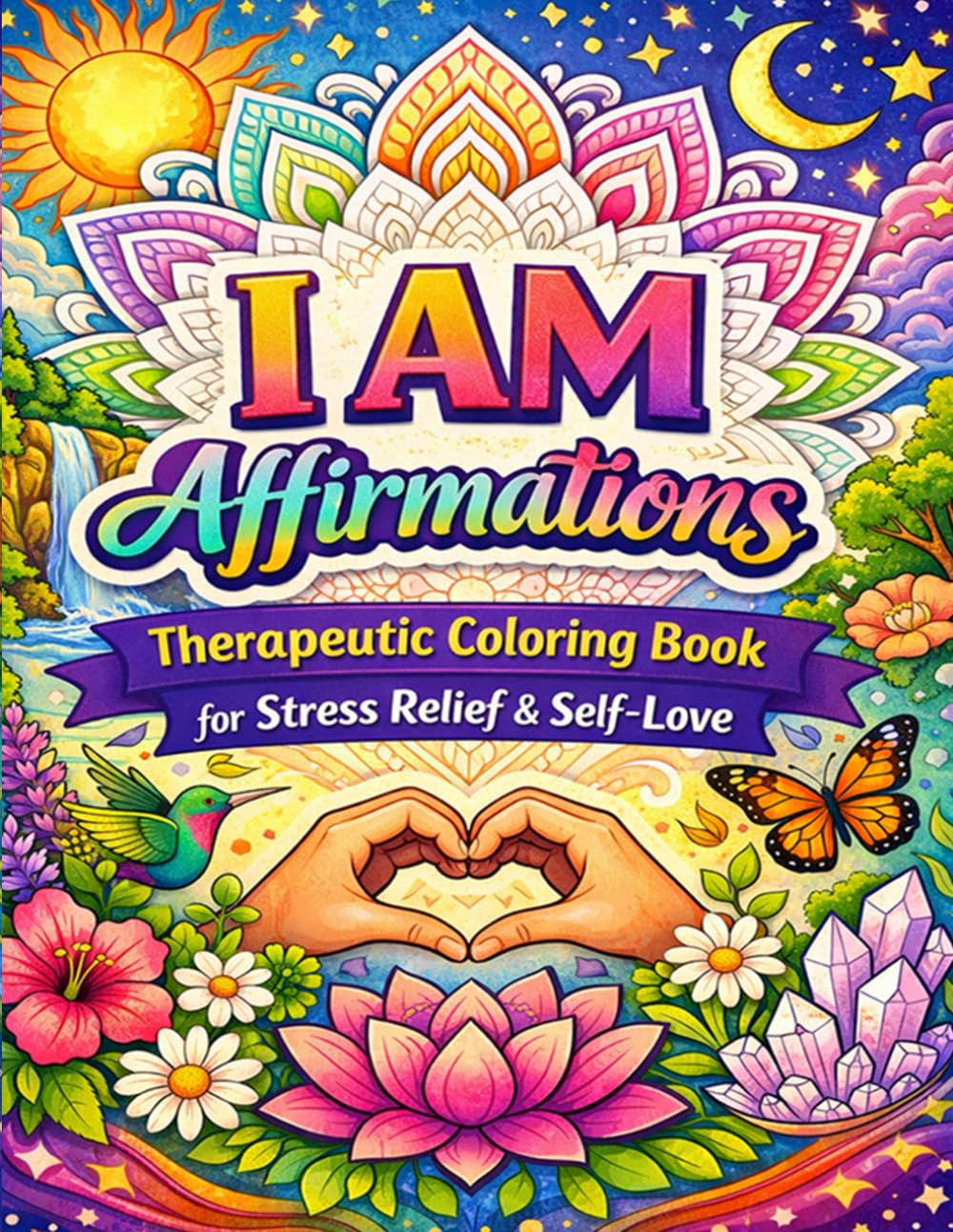 I AM Affirmations Therapeutic Coloring Book for Stress Relief & Self-Love: Positive Affirmations, Mindfulness & Relaxation Coloring Pages for Emotional Healing and Inner Peace