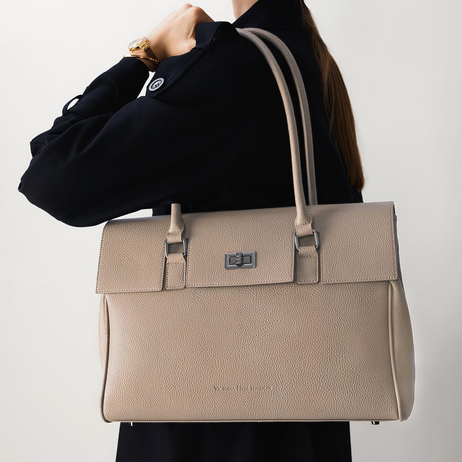 VICTORIA HYDE Sac à main élégant pour femme - Grand sac à bandoulière - Sac à main pour ordinateur portable - Porte-documents - Sac à main de