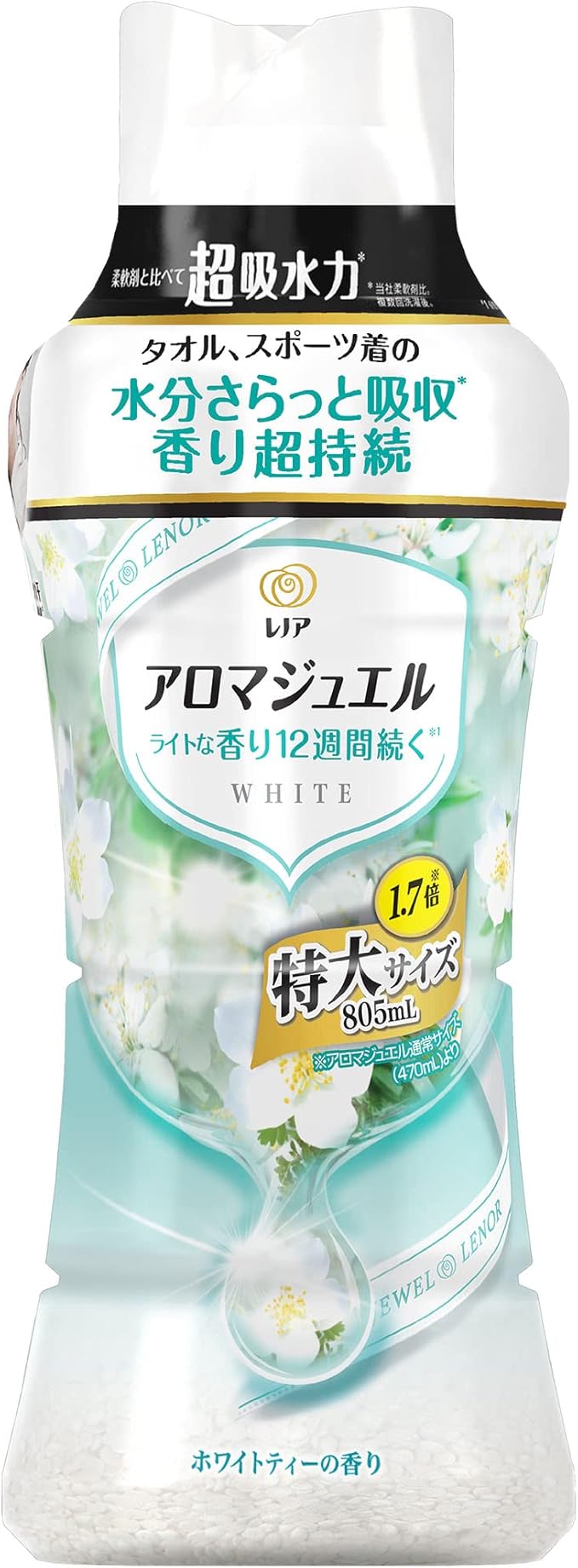 Lenor Aroma Jewel Scented Beads, White Tea, Extra Large, 27.1 fl oz