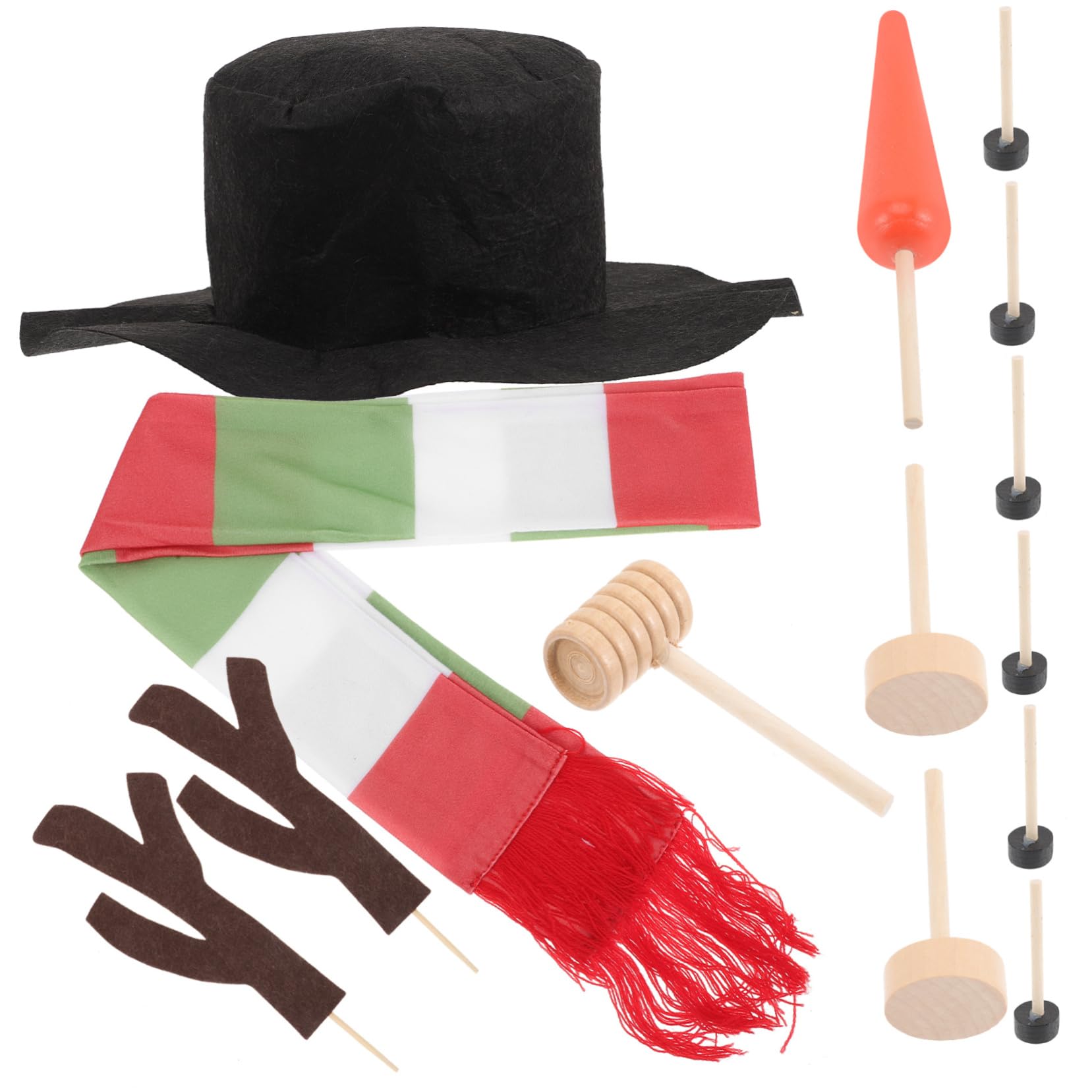 Ciieeo 3 Set di Kit per Realizzare Pupazzi di Neve per Natale Decorazioni Natalizie Oggetti di Scena per Pupazzi di Neve Strumento per Decorare Pupazzi di Neve