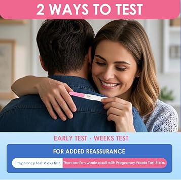 4 Pack Pregnant Test Kit, Fast Response Pregnancy Test, HCG Tests, 1 Blue and 3 Pink Early Pregnancy Tests, Early Detection Pregnancy Test, 5 Minutes Rapid Detection, Individually-Sealed Wrapped