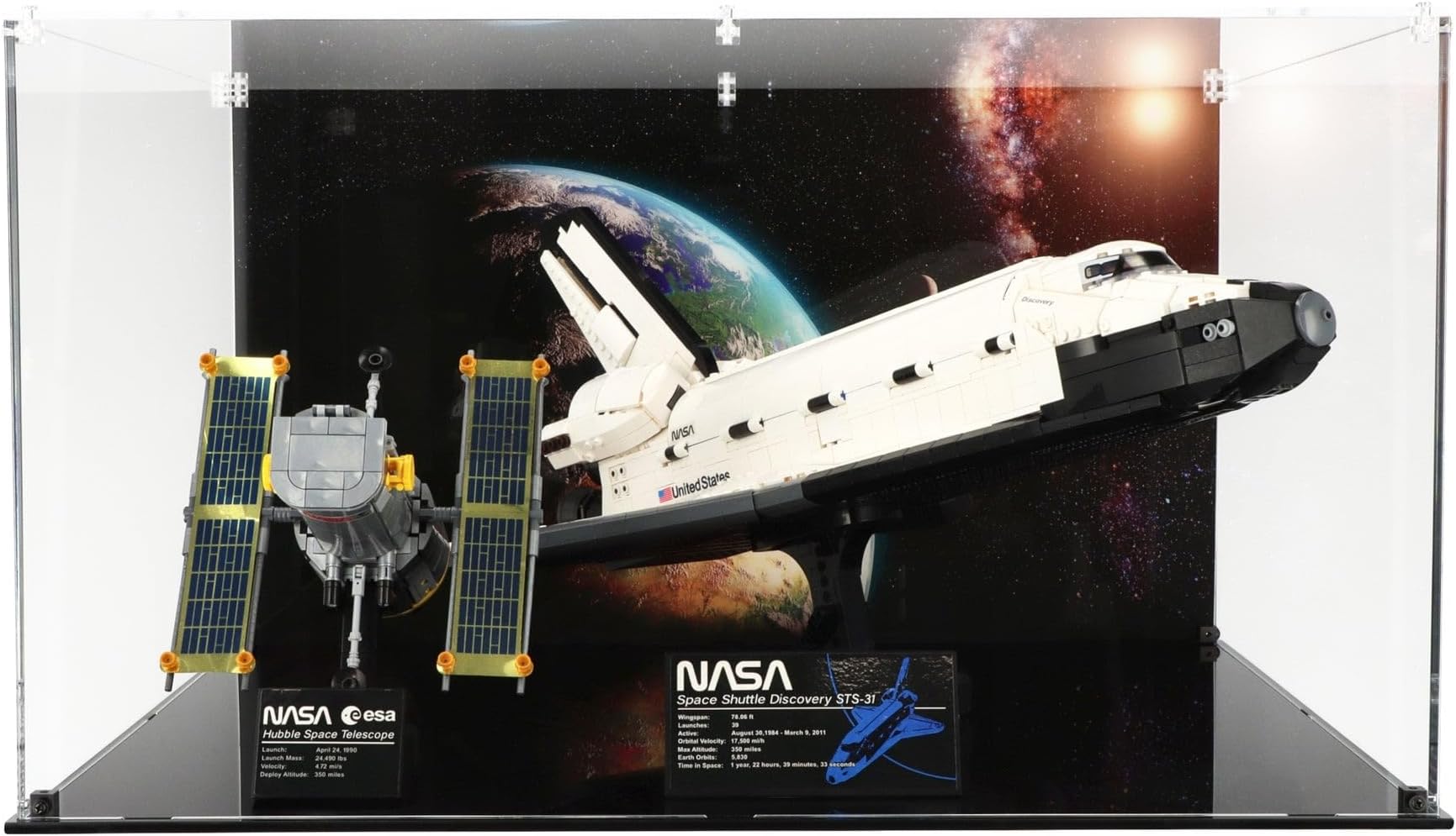 Display Case compatible with LEGO 10283 NASA Space Shuttle Discovery