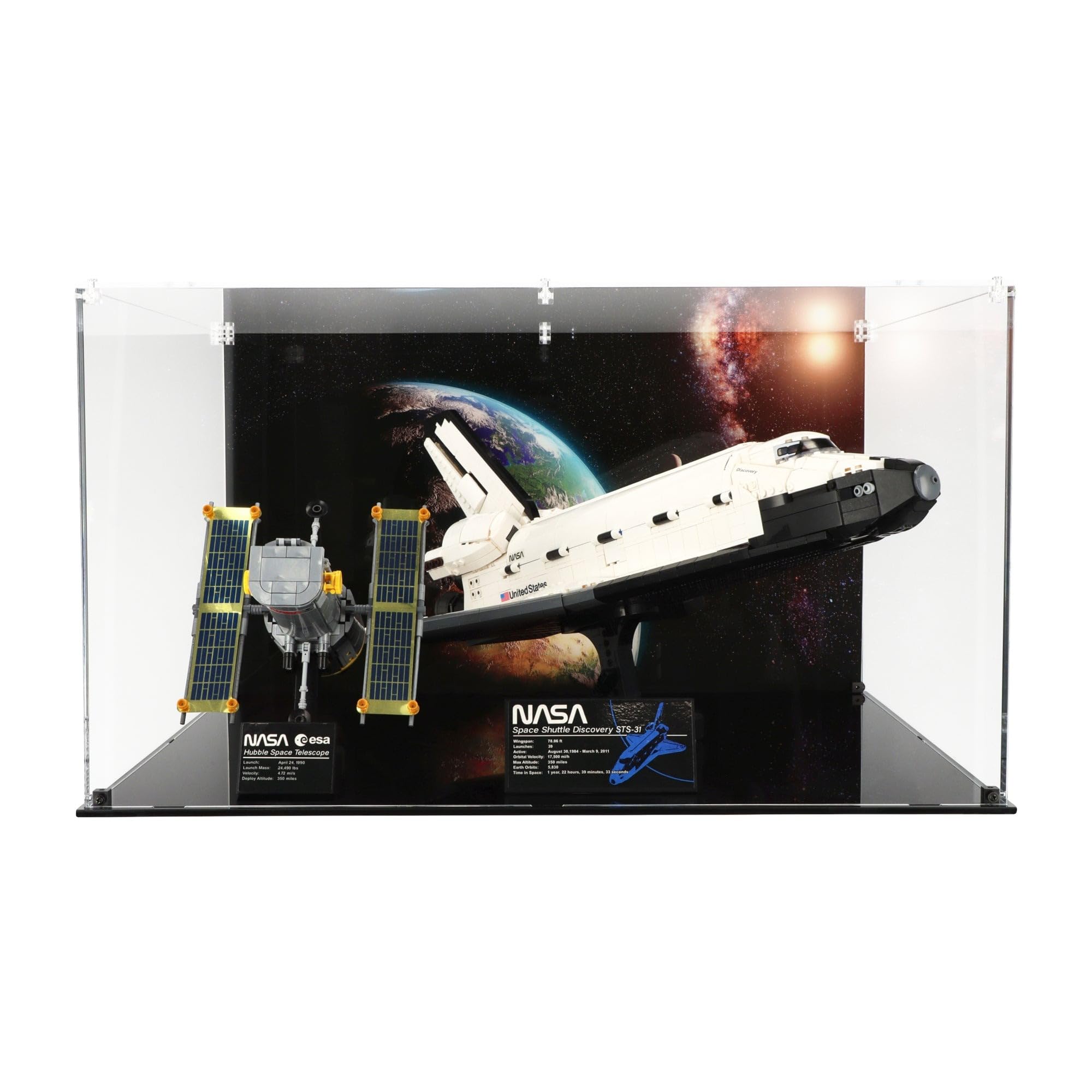 Display Case compatible with LEGO 10283 NASA Space Shuttle Discovery