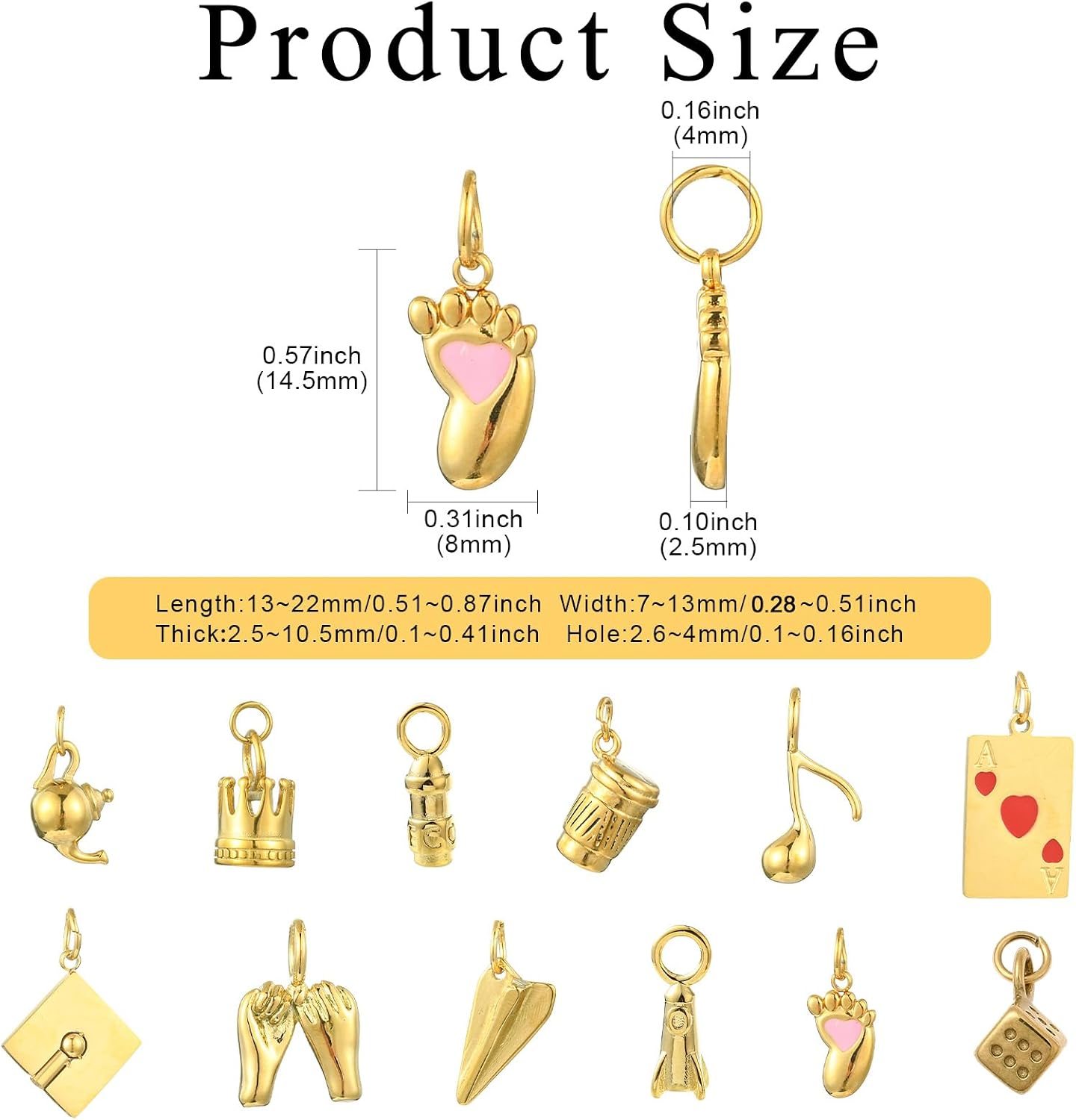 Stiesy 12 Pcs 12 Styles Everyday Life Theme Stainless Steel Enamel Mini Charms Pendants Airplane Dice Teapot Shape Gold Color Charms Bulk for DIY Earring Dangle Bracelet Jewelry Making Supplies