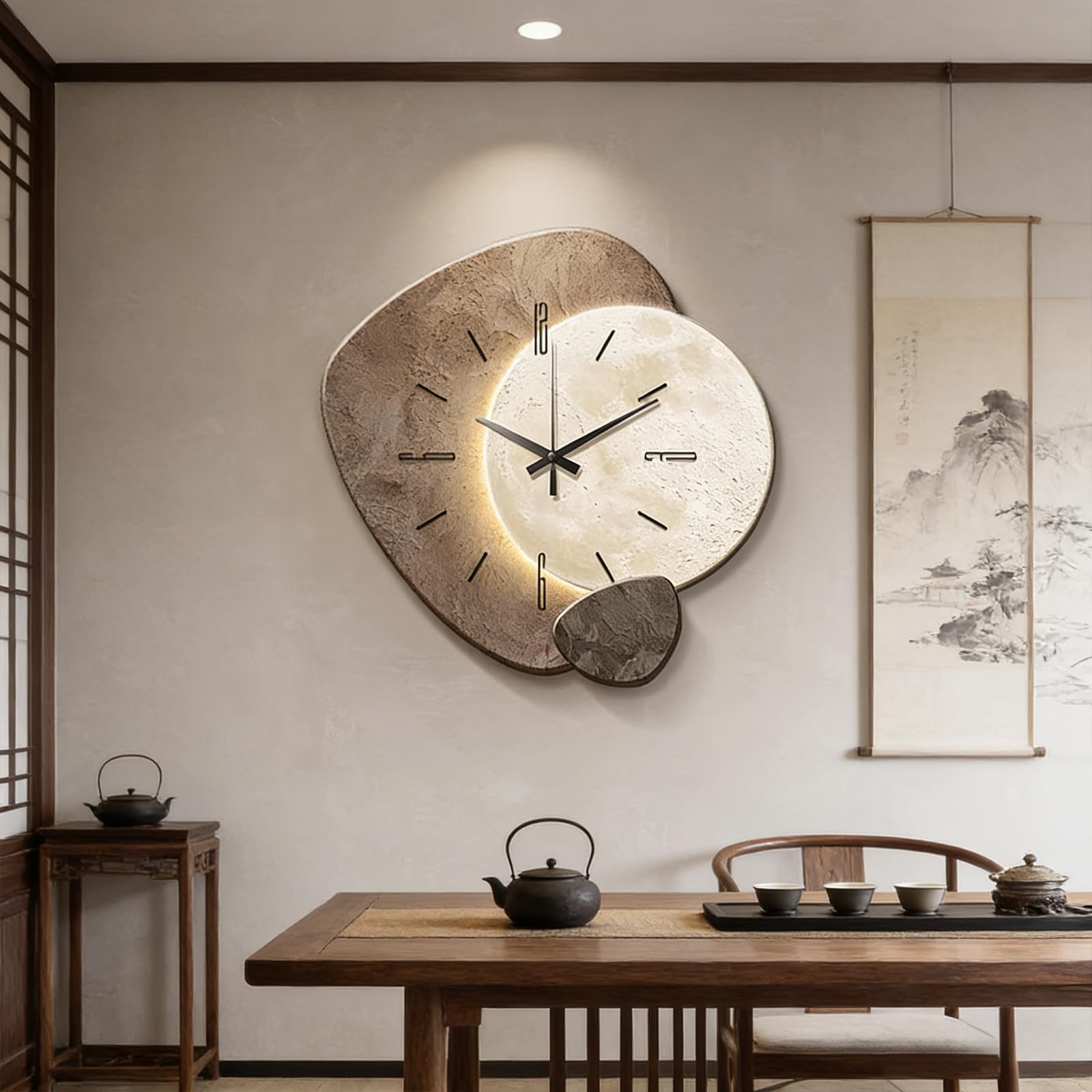 Horloge lumineuse murale LED pour ambiance tamisée de restaurant