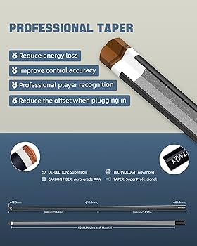 Amazon.co.jp: KONLLEN カーボンファイバー プールキュースティック 低