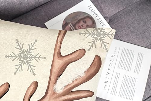 Miniatura 7 de 4TH Emotion Juego de 4 fundas de almohada de Navidad de 20 x 20 pulgadas, juego de 4 fundas de cojín brillantes para decoración del sofá del hogar