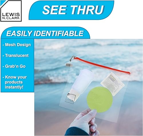 Miniatura 3 de Lewis N. Clark Kit de artículos de tocador, bolsa de maquillaje, organizador de ducha + organizador de viaje para equipaje, equipaje de mano o