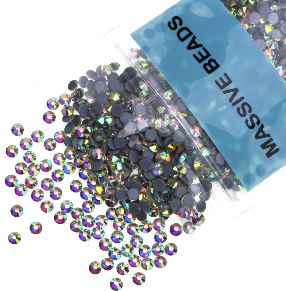 1000 Pieces Hot Fix Glass Flatback Rhinestones HotFix Round Crystal Gems 4.5 MM (Crystal AB, SS20) image 2