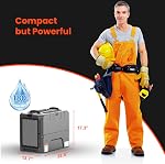 Abestorm 180 Déshumidificateur commercial avec tuyau d'égout et pompe, déshumidifiant pour le crawl sous-sol Space Déshumidificateur industriel pour entrepôt, dégel automatique, démarrage de mémoire, 5-year Garantie