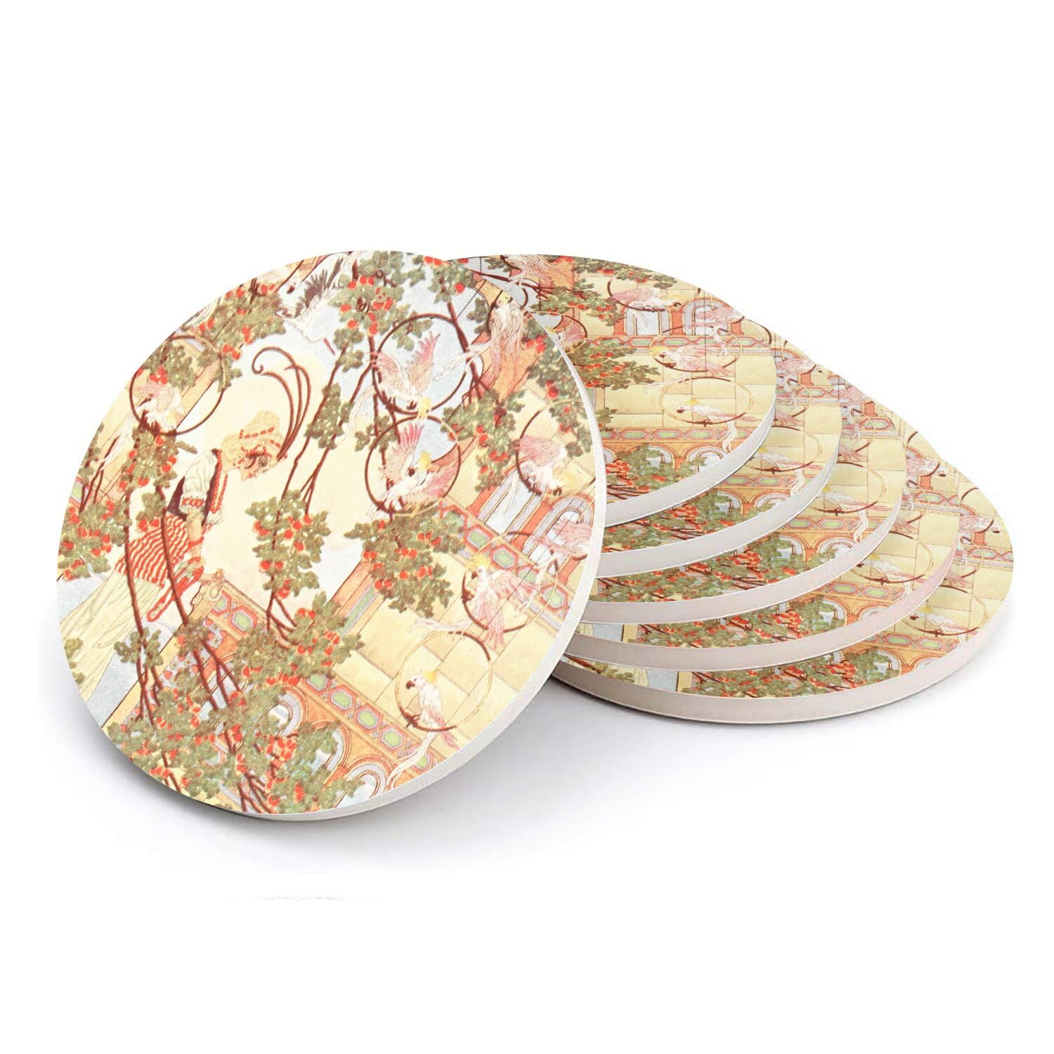 Sous-verres en céramique Les Contes d'Andersen pour l'apéro