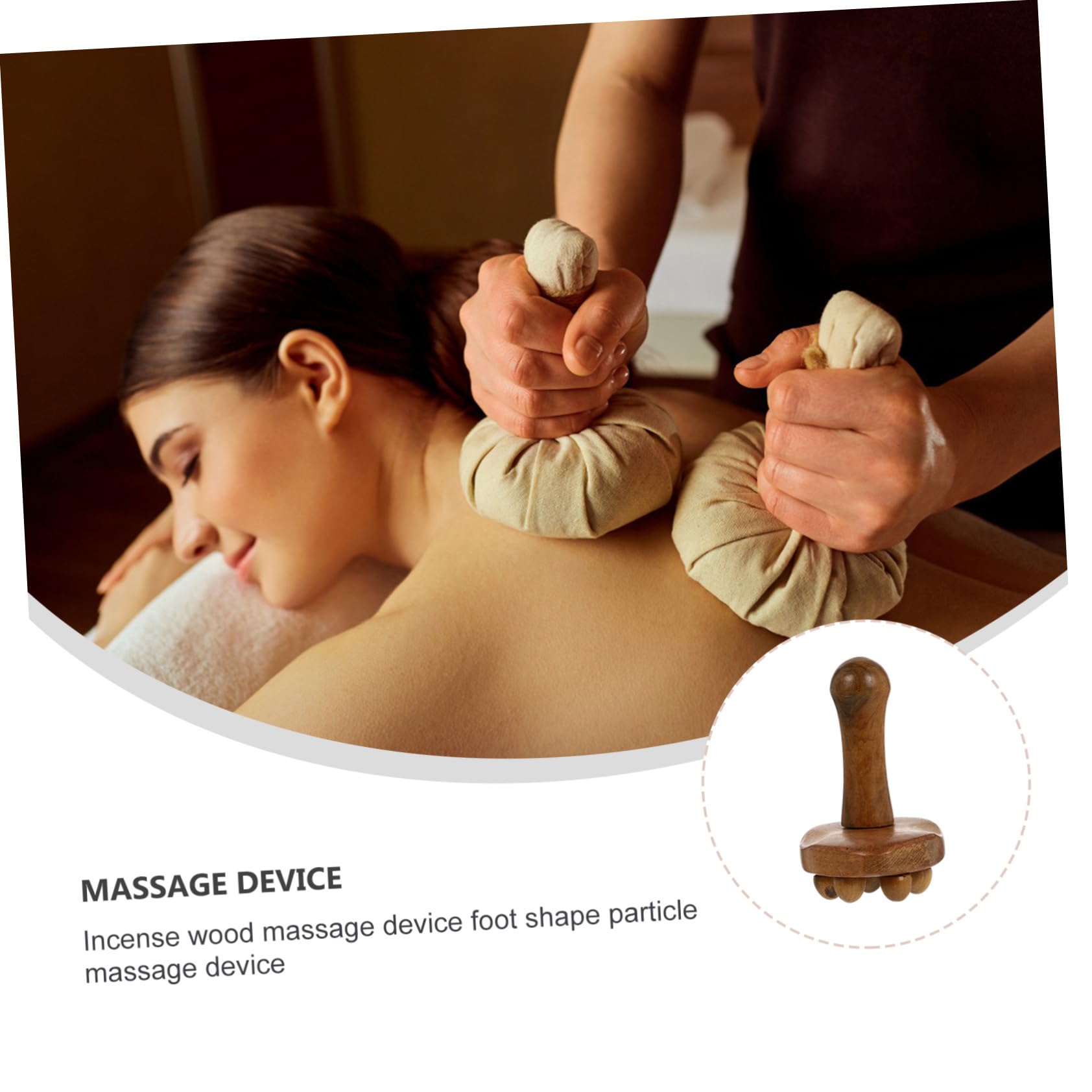 BESTYASH 4piezas Masajeador De Madera Multiusos Para Relajación Herramienta De Masaje De Aromaterapia Para Espalda Cuello y Piernas Diseño De Cuerpo De Madera Natural
