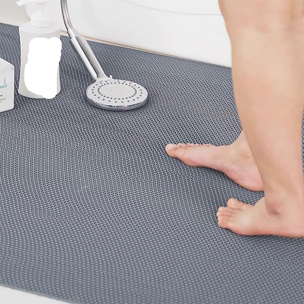 Badezimmerteppichmatte, Bodenmatte aus PVC, Badewannenmatte, rutschfeste Duschmatten mit Abflusslöchern, rote Badezimmer-Badewannenmatten, Duschbodenmatte, rutschfeste Badematten for Duschkabinenmatte