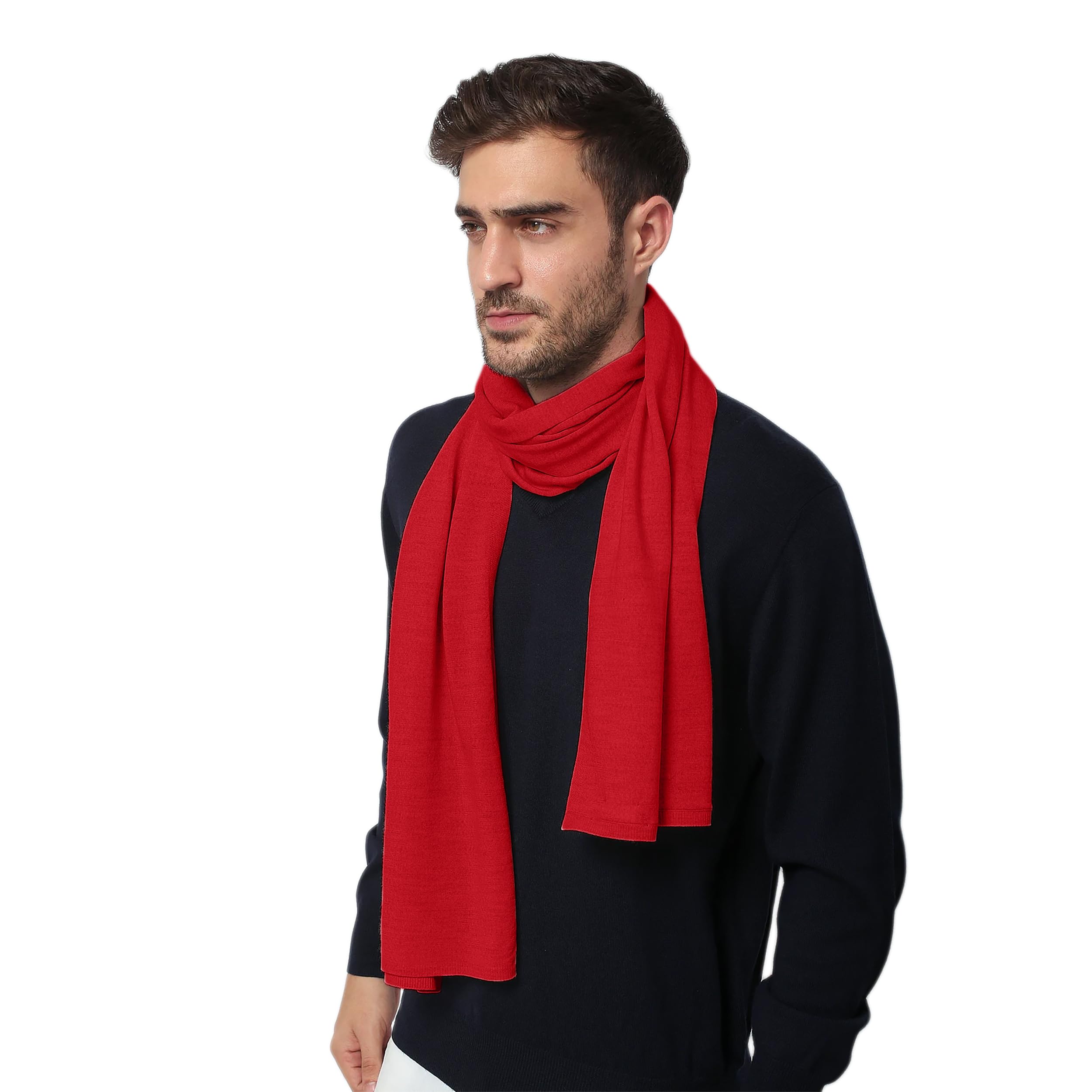 notwild Men's Summer Muffler full Cotton single color light weight Scarf stole cum Scarf-picture-23