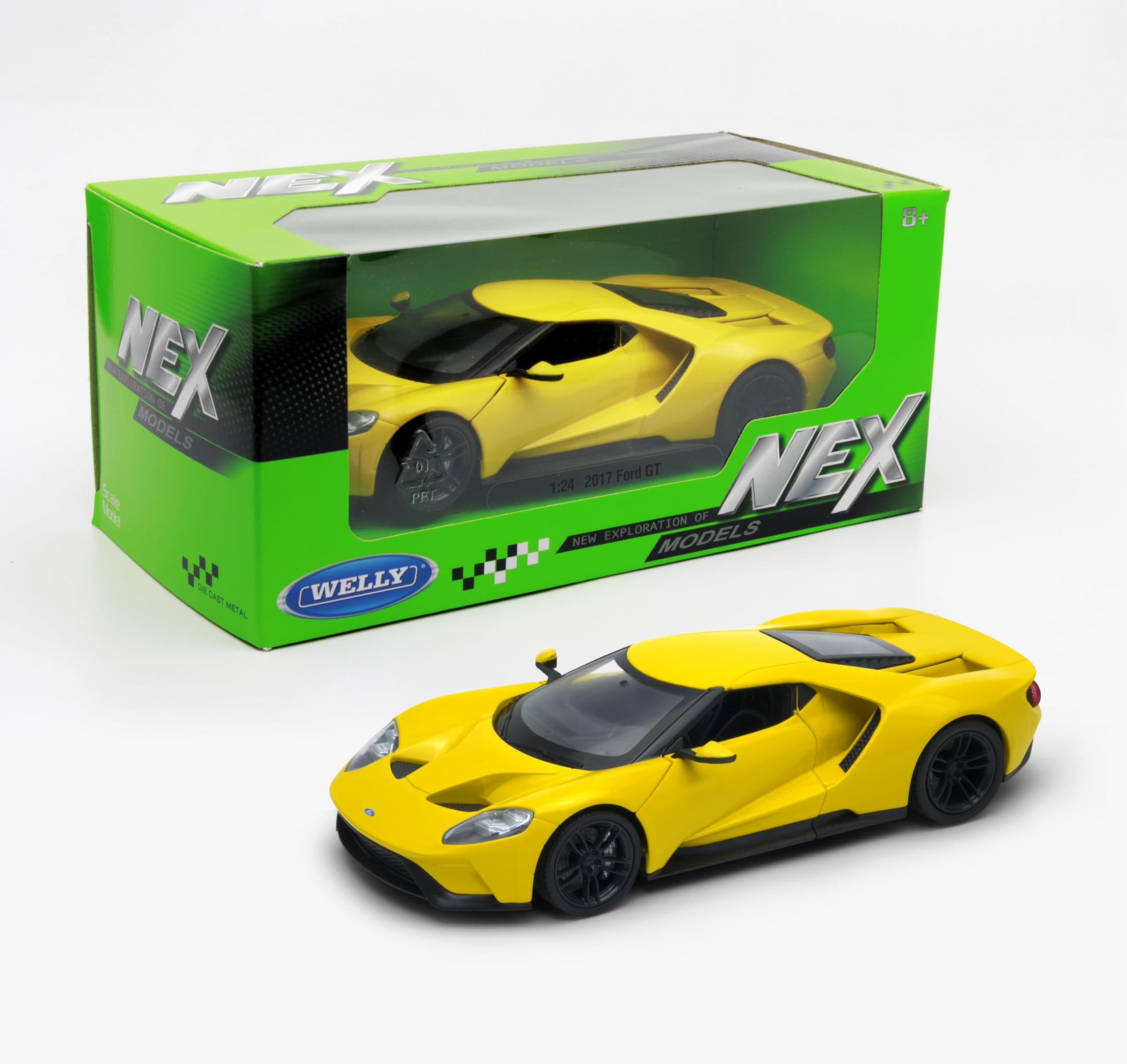 OPO 10 - 1/24 car compatible with FORD GT 2017 yellow - Welly 24082W