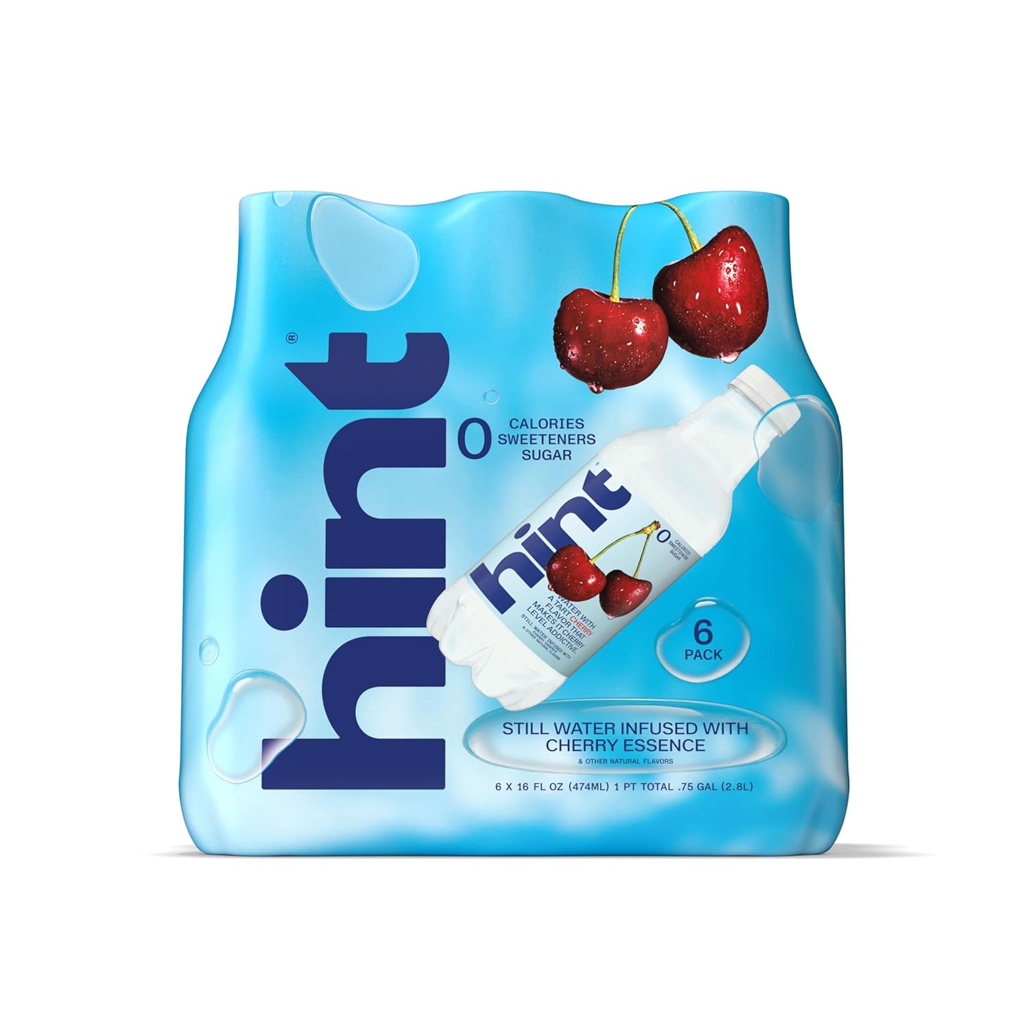 Hint Water Cherry, 16 Ounce (Pack of 6)