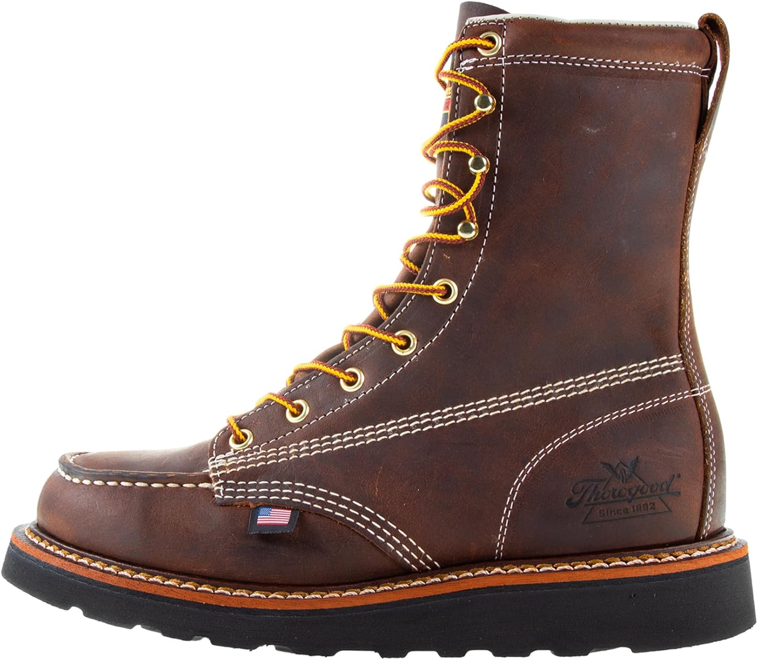 Thorogood American Heritage 8” Moc Toe Work Boots for Men Made with Full-Grain Leather, Soft Toe, Slip-Resistant Wedge Outsole and Comfort Footbed; EH Rated - Image 4