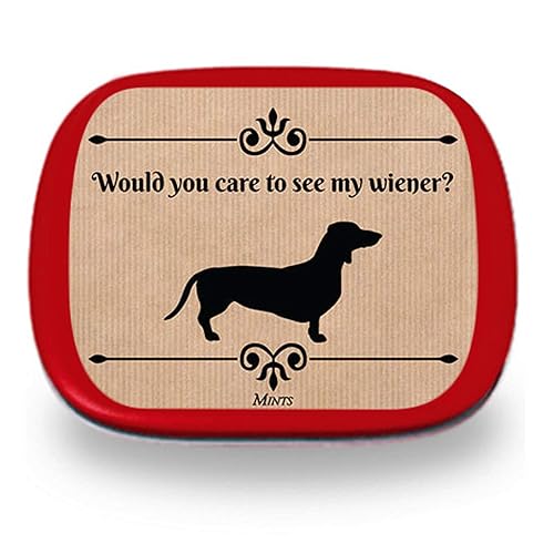 Would You Like To See My Wiener Mints - Divertido regalo de perro salchicha - Relleno de calcetines para hombres - Menta - Wiener Dog