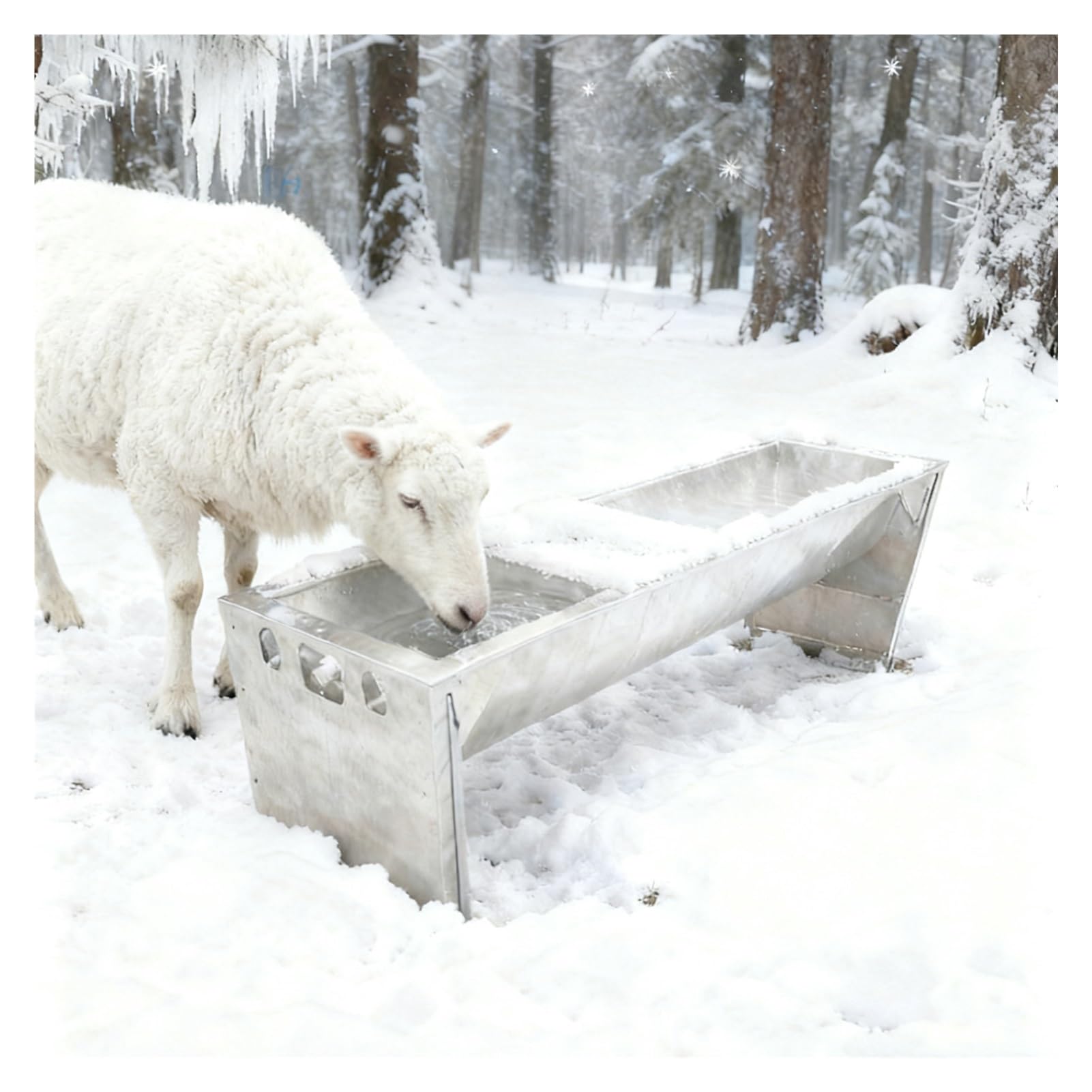 Cabra Alimentador Comedero, Granja Cobertizos Alimentador De Agua, con Autocompletar Válvula De Flotador Ganadería Alimentador Abrevadero para Cabra Caballo Ganado(32x100cm)