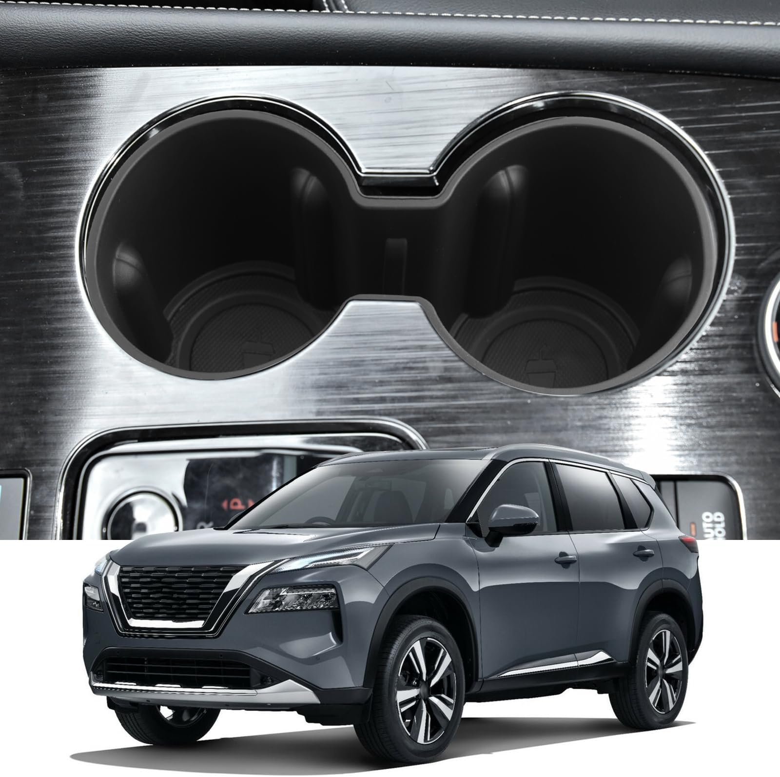 YEE PIN X-Trail T33 Drink Holder for Nissan X-Trail T33 xTrail T33 2022 2023 2024 Accessories Silicone Cup Holder X-Trail T33 Centre Console Storage Box