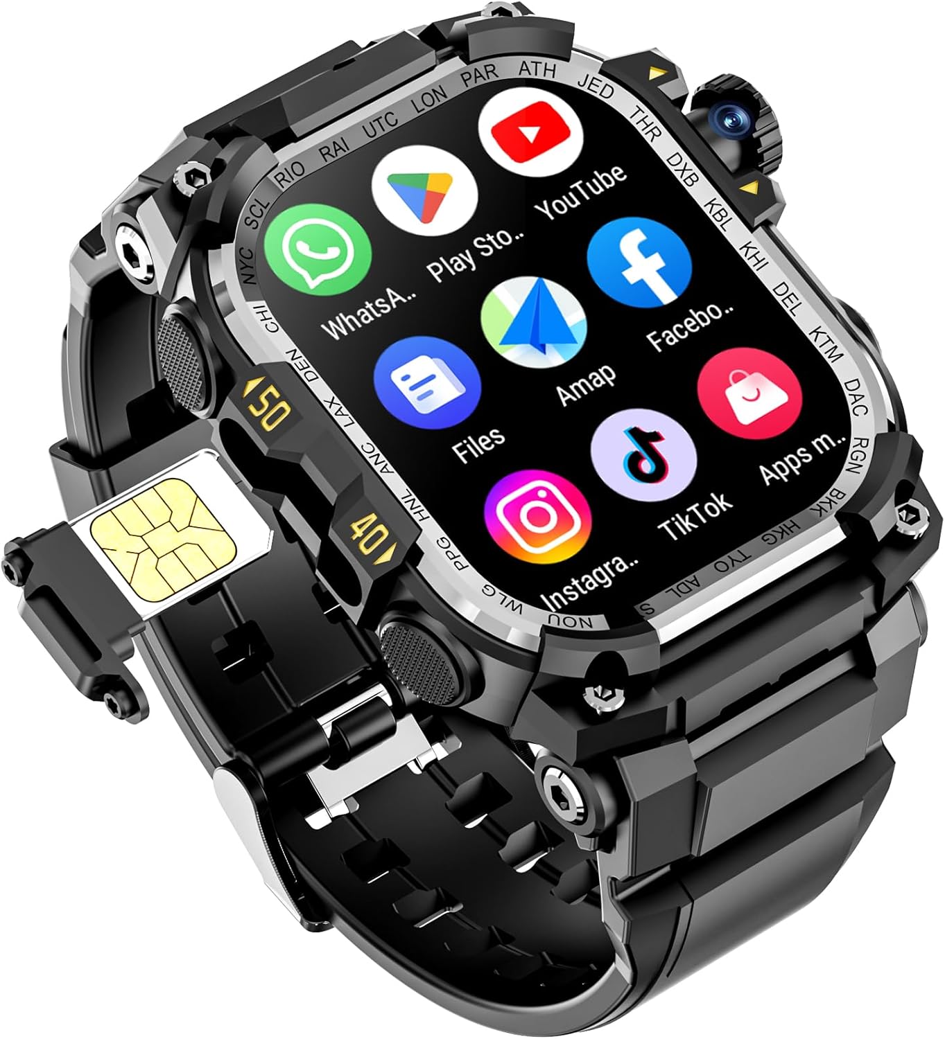 4G SIM Card Android Smartwatch with GPS