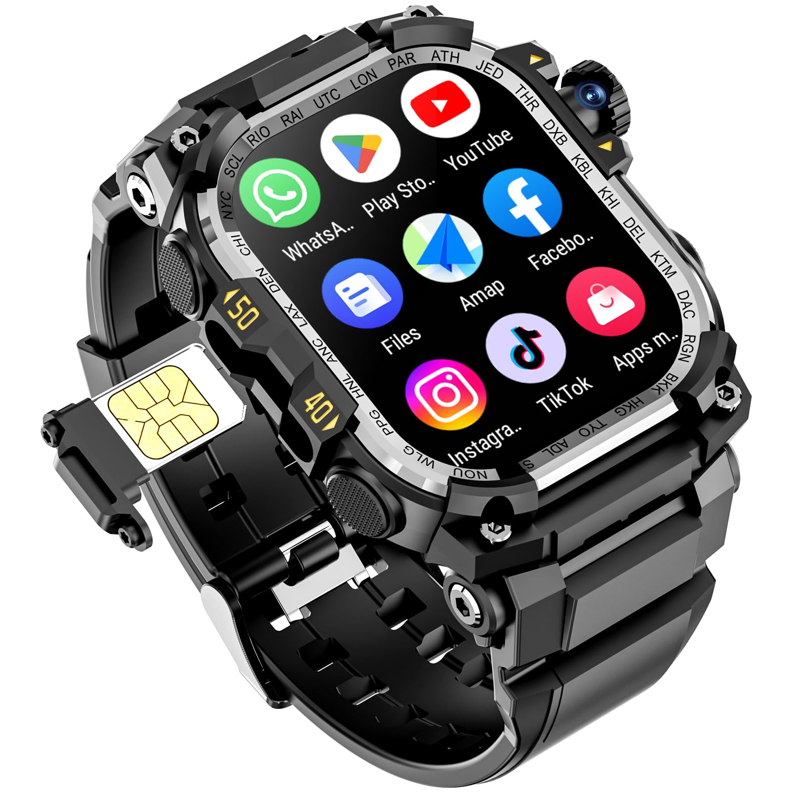 Mingtawn 4G SIM Card Android Smartwatch