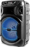 Vista 2 de Technical Pro Altavoz Bluetooth portátil de 800 vatios de 8 pulgadas con woofer y tweeter, altavoz LED PA para festivales con tarjeta Bluetooth/USB