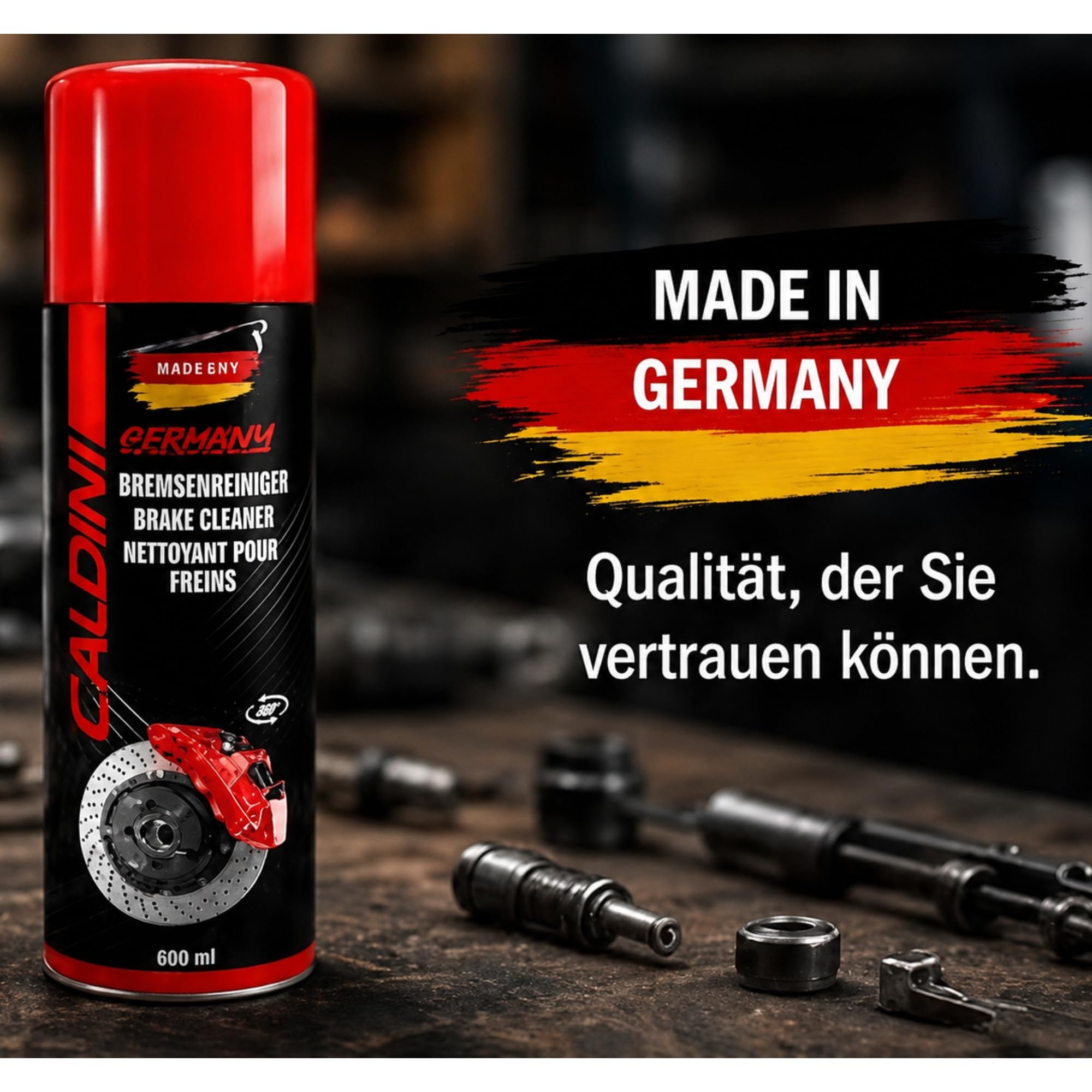 Caldini Bremsenreiniger 24 x 600 ml acetonfreier Teilereiniger Entfetter Spraydose