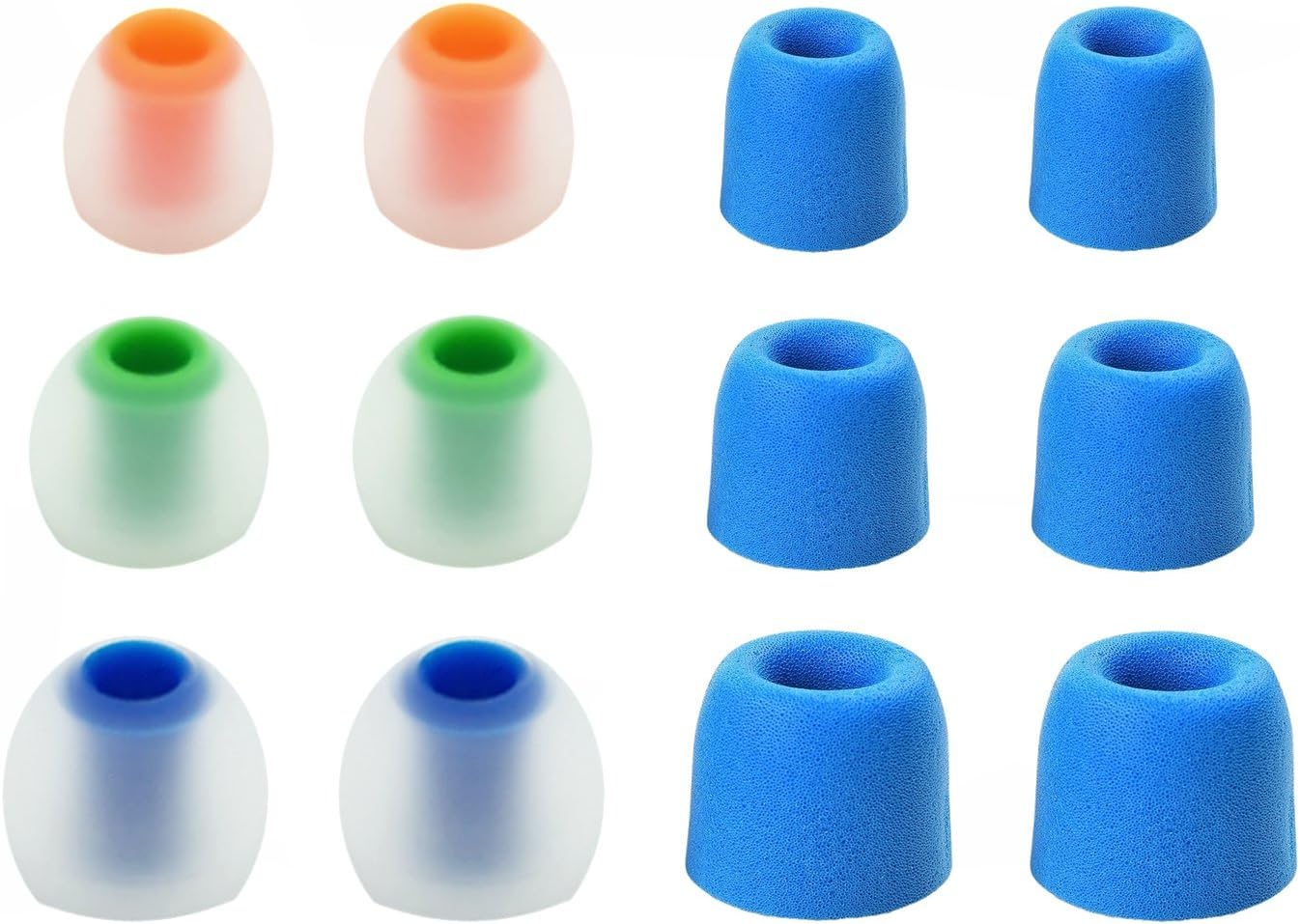 12pcs (NSY-BLMF-sB) S/M/L Premium Memory Foam and Silicone Replacement Adapters Earbuds Eartips Compatible with Fitbit Flyer Wireless Earphones/Headphones