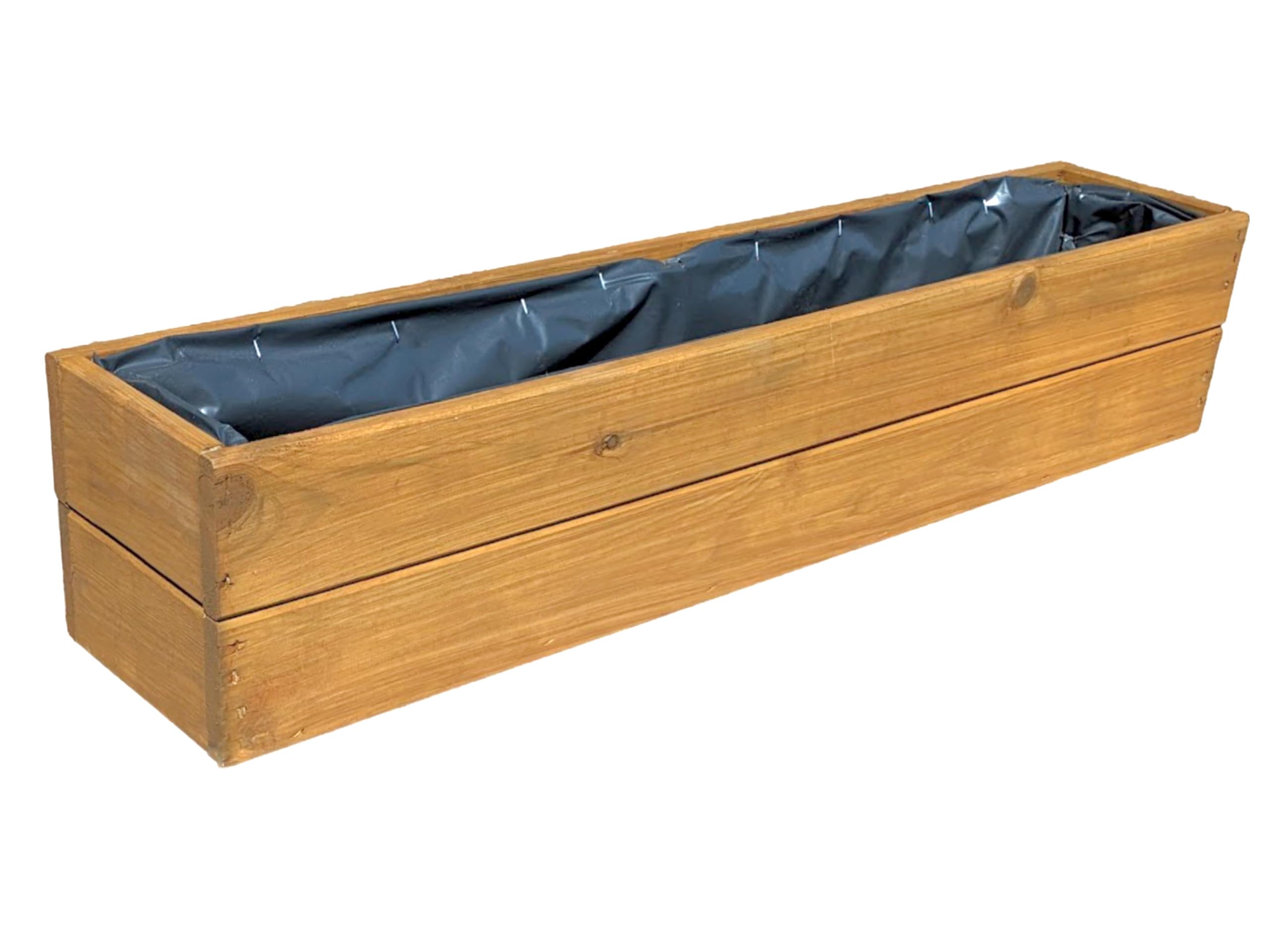 Macetero de Madera FKL para jardín, terraza, Totalmente montado, D27 (Roble, 90 cm)